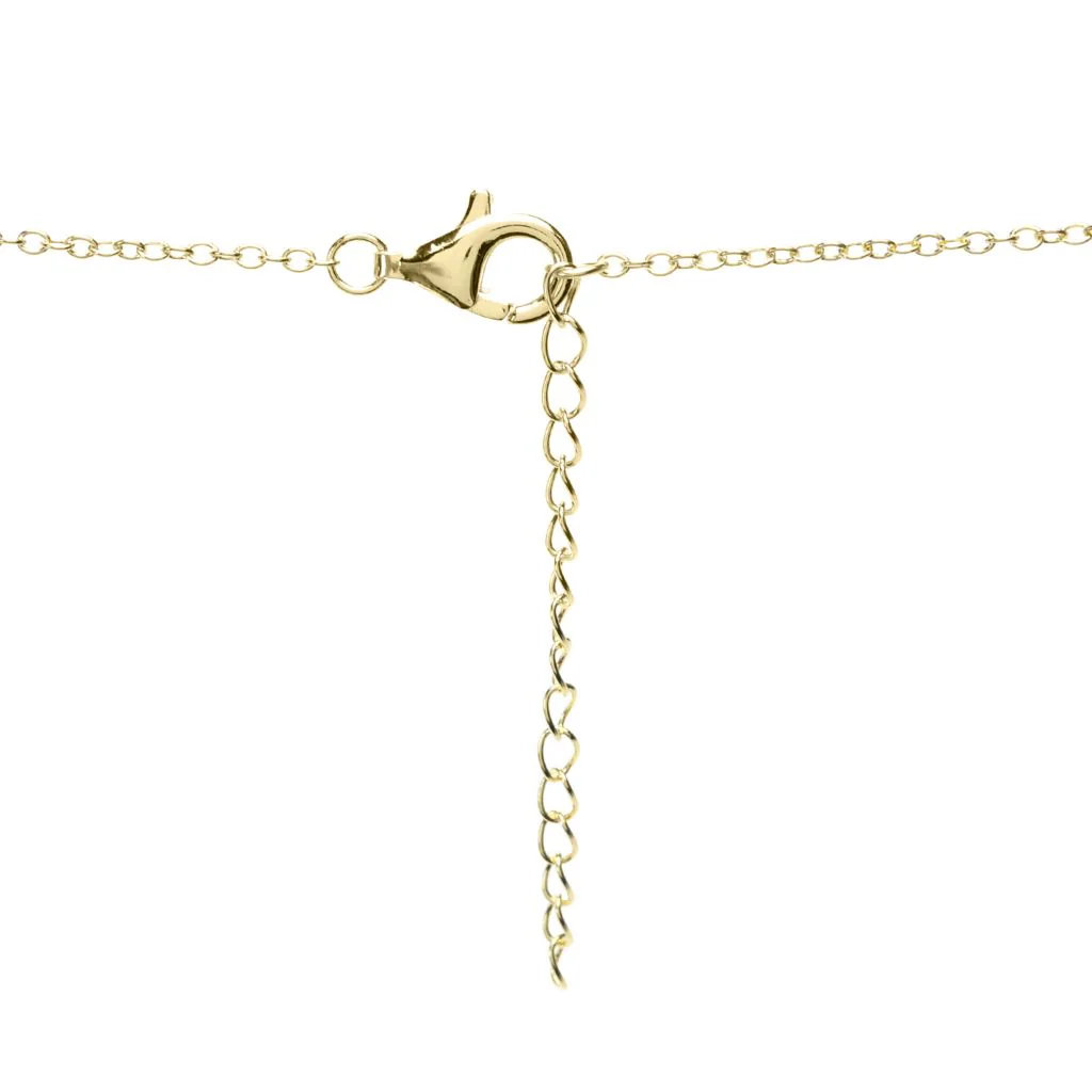 Toscana Italiana 18K Gold Plated Martellato 18"+2" Bar Necklace - Image 2