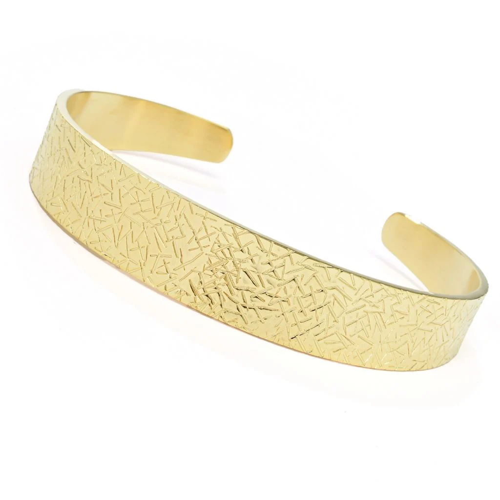 Toscana Italiana 18K Gold Plated Choice of Finish Cuff Bracelet - Image 2