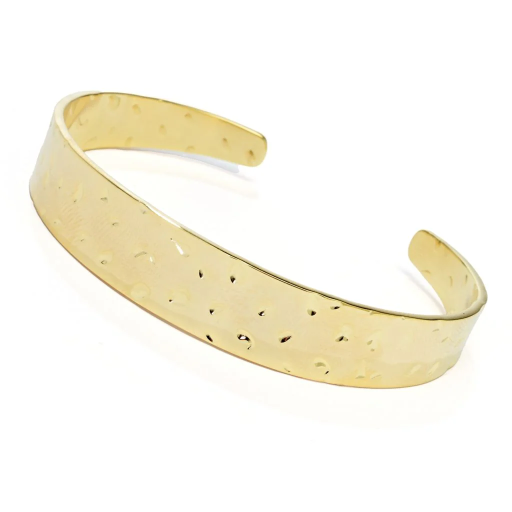 Toscana Italiana 18K Gold Plated Choice of Finish Cuff Bracelet - Image 3
