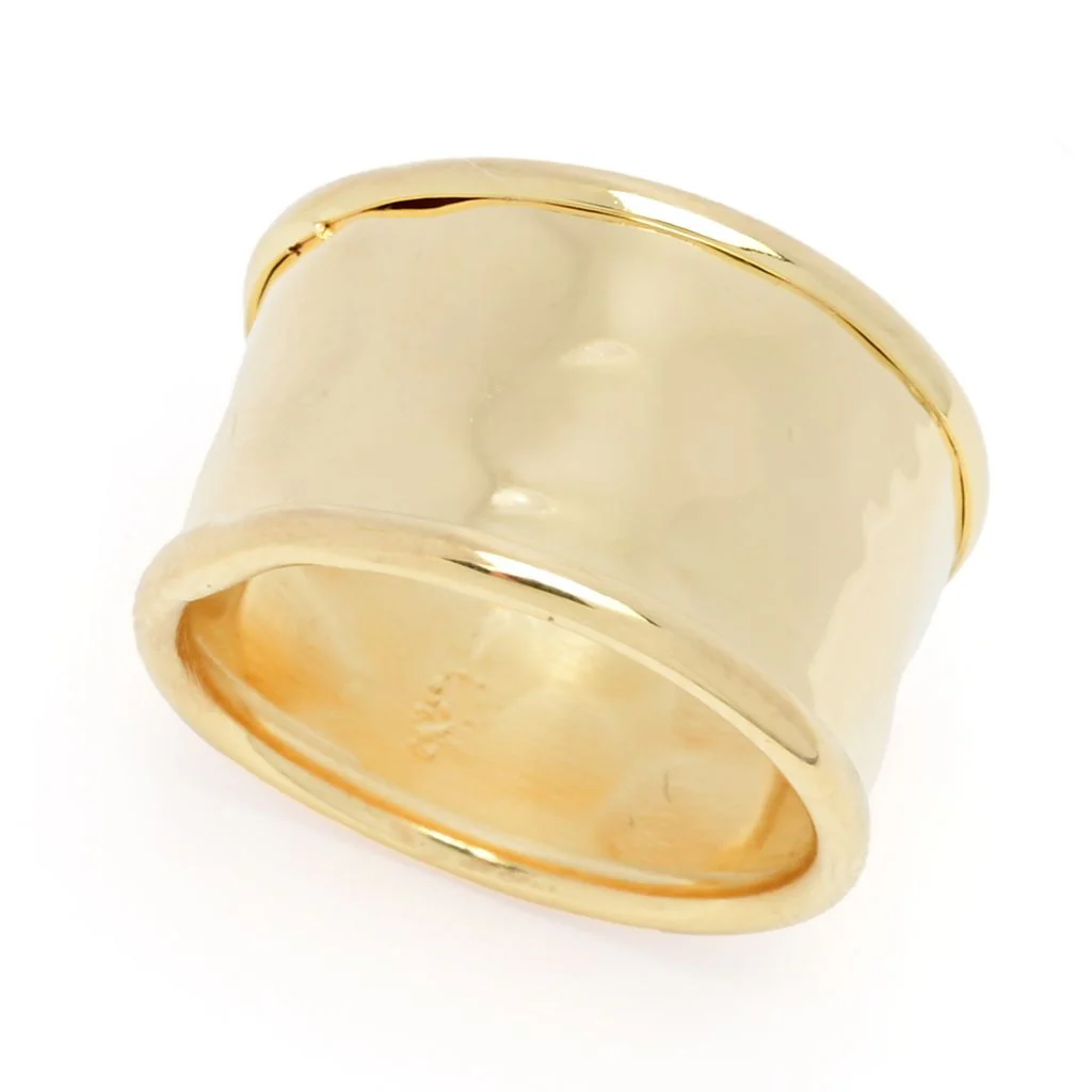 Toscana Italiana 18K Gold Plated Choice of Finish Etruscan Band Ring - Image 3