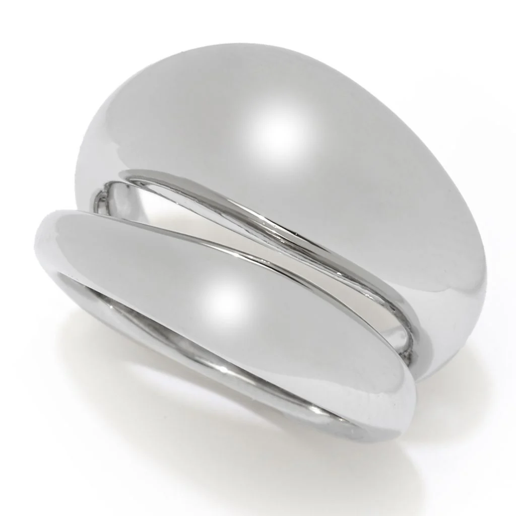 Toscana Italiana 18K Gold Plated Double Row Ring - Image 2