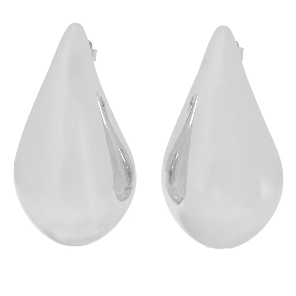 Toscana Italiana 18K Gold Plated Electroform Teardrop Earrings - Image 3