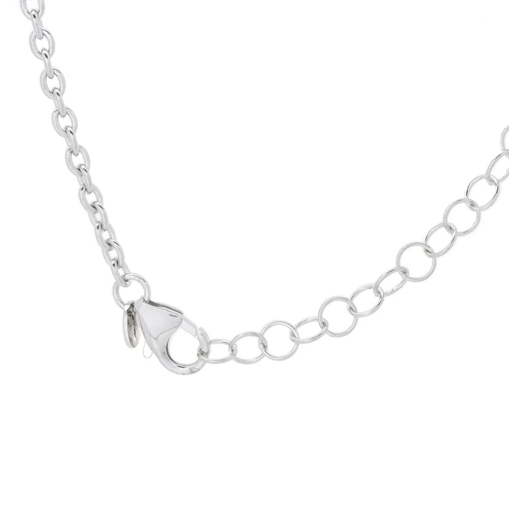Toscana Italiana 18K Gold Plated or Platinum Plated Clover Station Necklace - Image 3