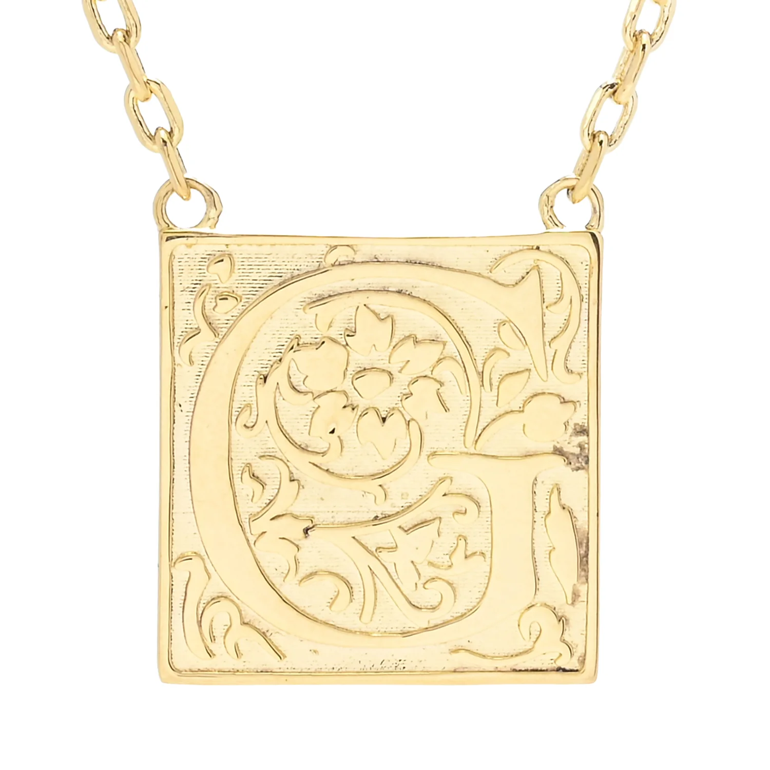 Toscana Italiana 18K Gold Plated Storybook Initial Necklace - Image 4