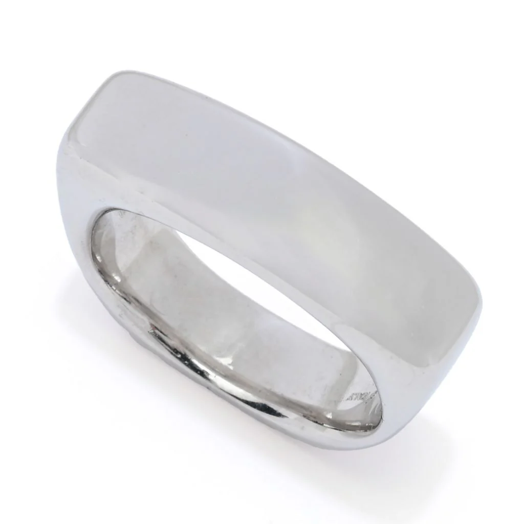 Toscana Italiana 18K Gold Plated Triangular Electroform Ring - Image 3