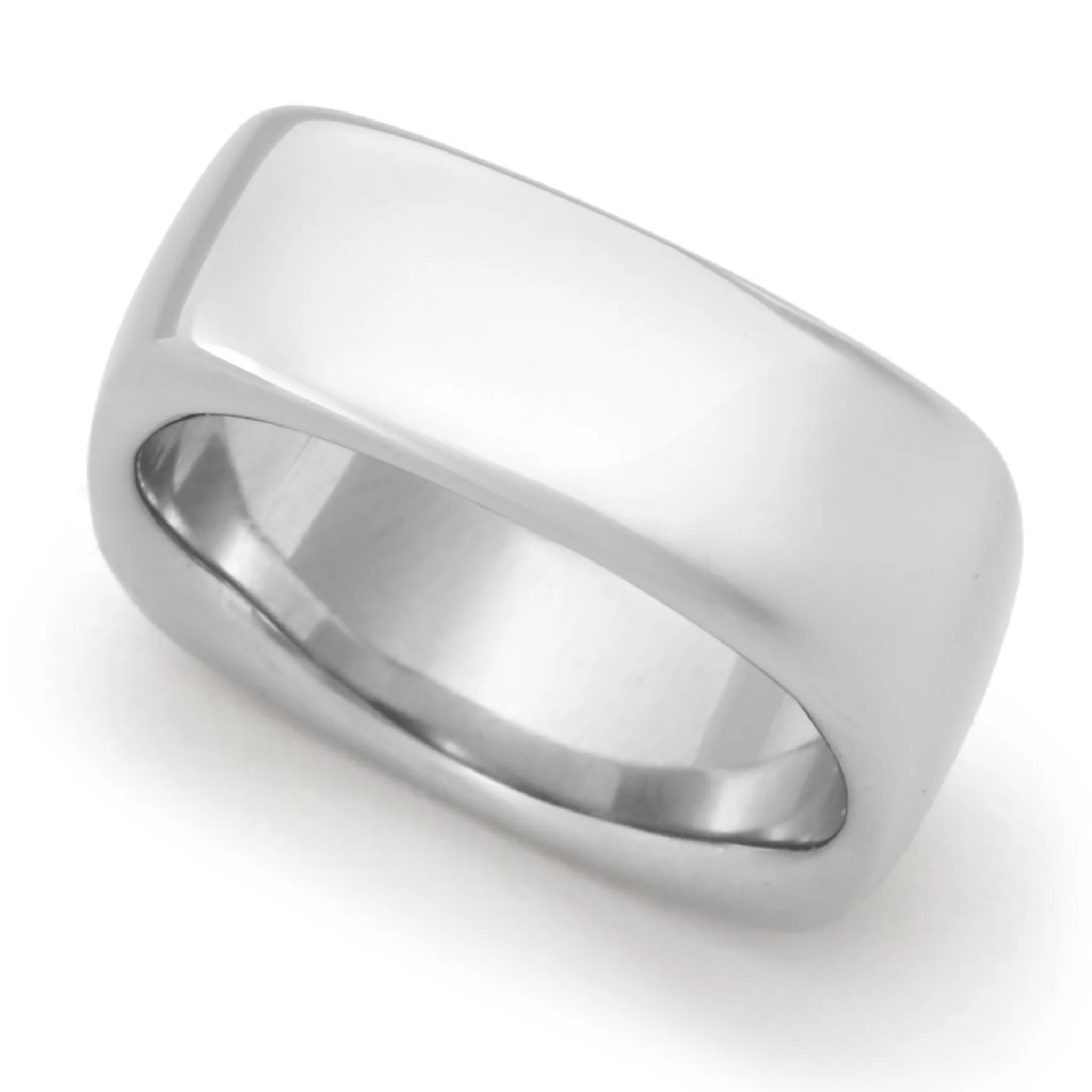 Toscana Italiana 18K Gold Specialty Finish Square Band Ring - Image 4