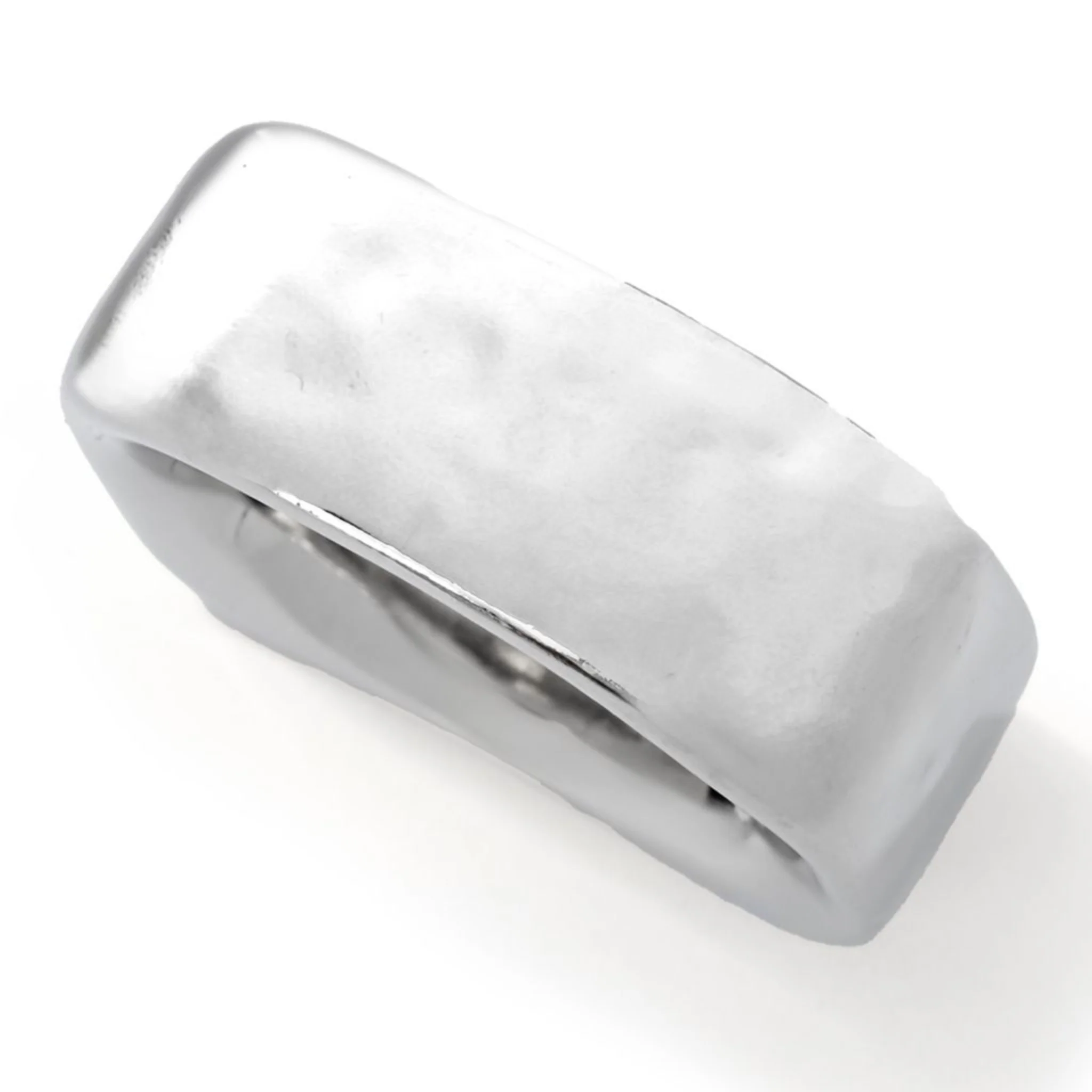 Toscana Italiana 18K Gold Specialty Finish Square Band Ring - Image 5