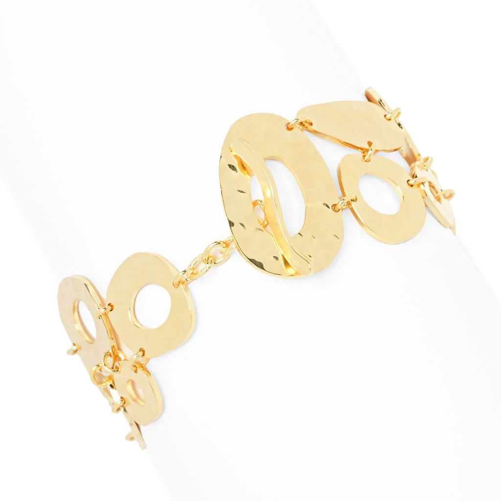 Toscana Italiana Acqua Bagnata Organic Shape Double Row Toggle Bracelet - Image 2