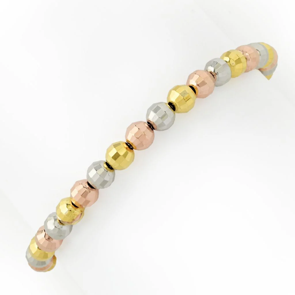 Toscana Italiana Choice of Plating 6mm Bead Adjustable Bracelet - Image 3