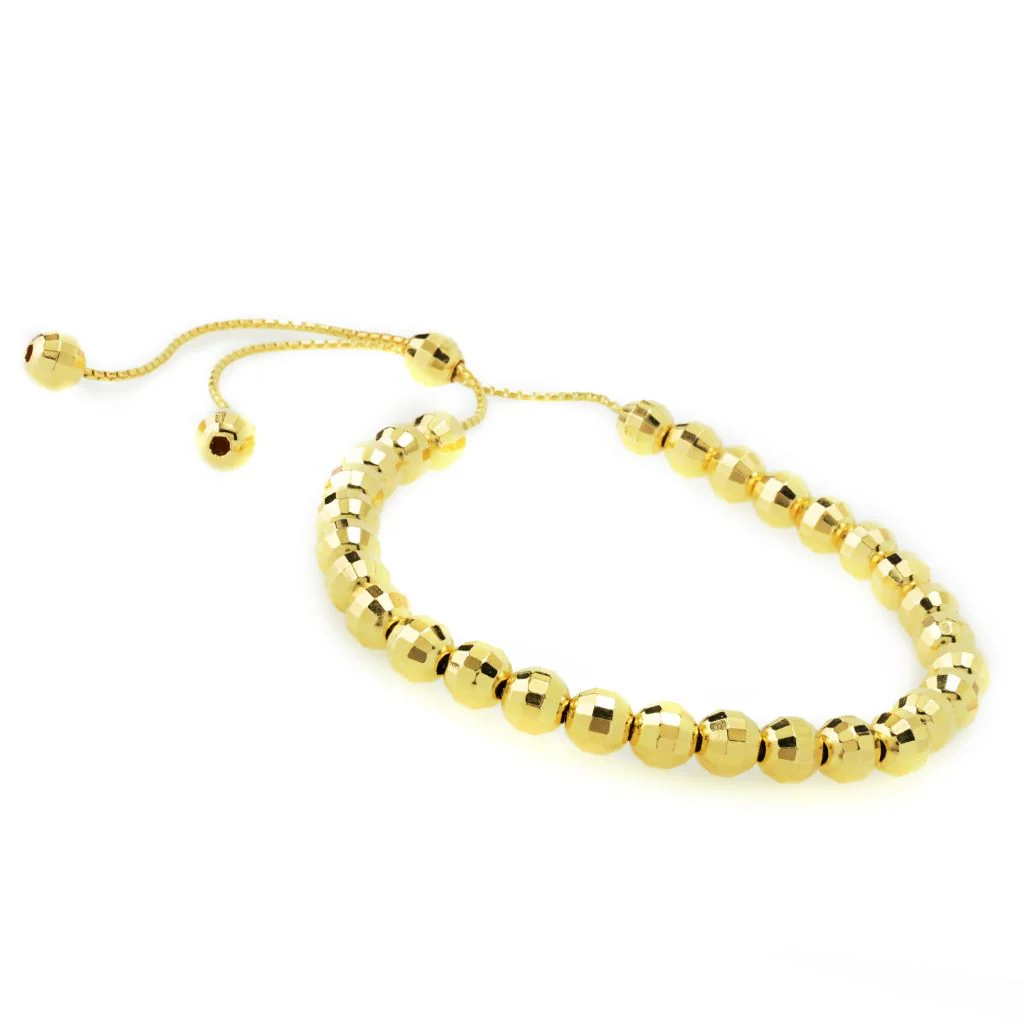 Toscana Italiana Choice of Plating 6mm Bead Adjustable Bracelet - Image 4