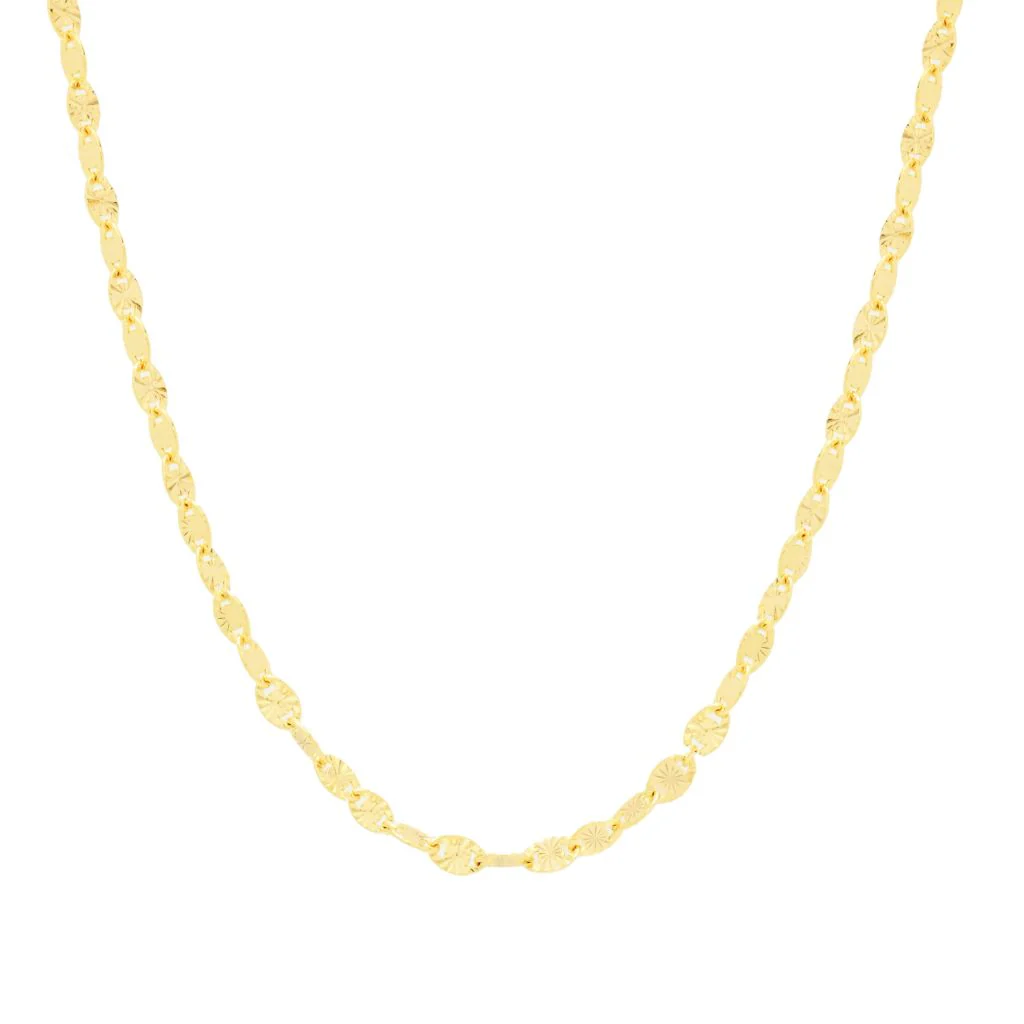 Toscana Italiana Choice of Plating & Length Diamond Cut "Stellata" Link Necklace - Image 2