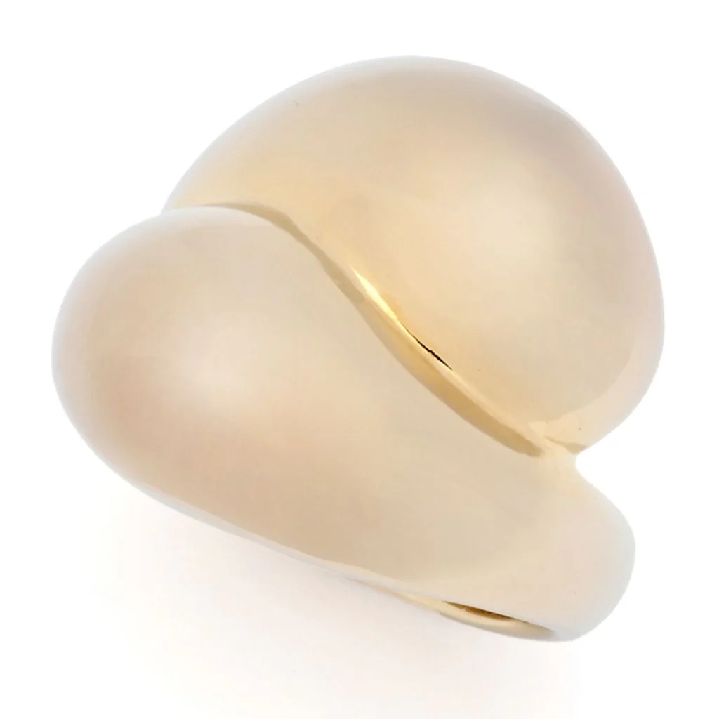 Toscana Italiana Gold or Platinum Plated Electroform Polished Bypass Ring - Image 2