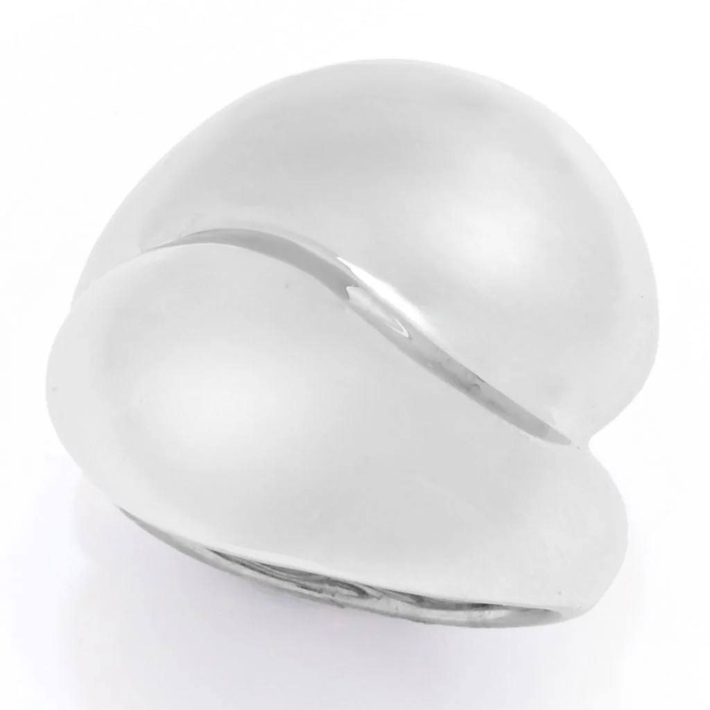 Toscana Italiana Gold or Platinum Plated Electroform Polished Bypass Ring - Image 3