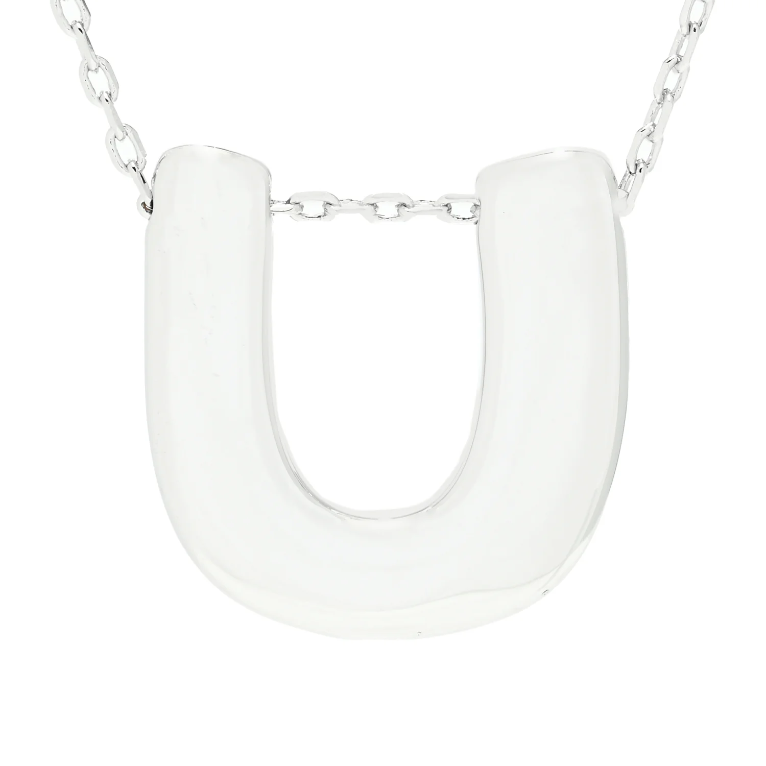 Toscana Italiana Platinum Plated Puffed Initial Necklace - Image 19
