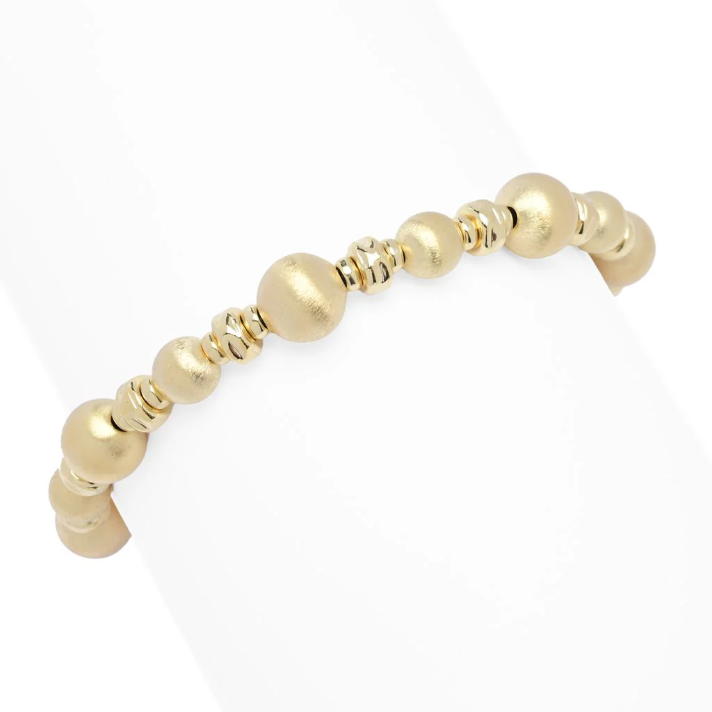Toscana Italiana Setosa Bead & Hammered Rondelle Bracelet - Image 2