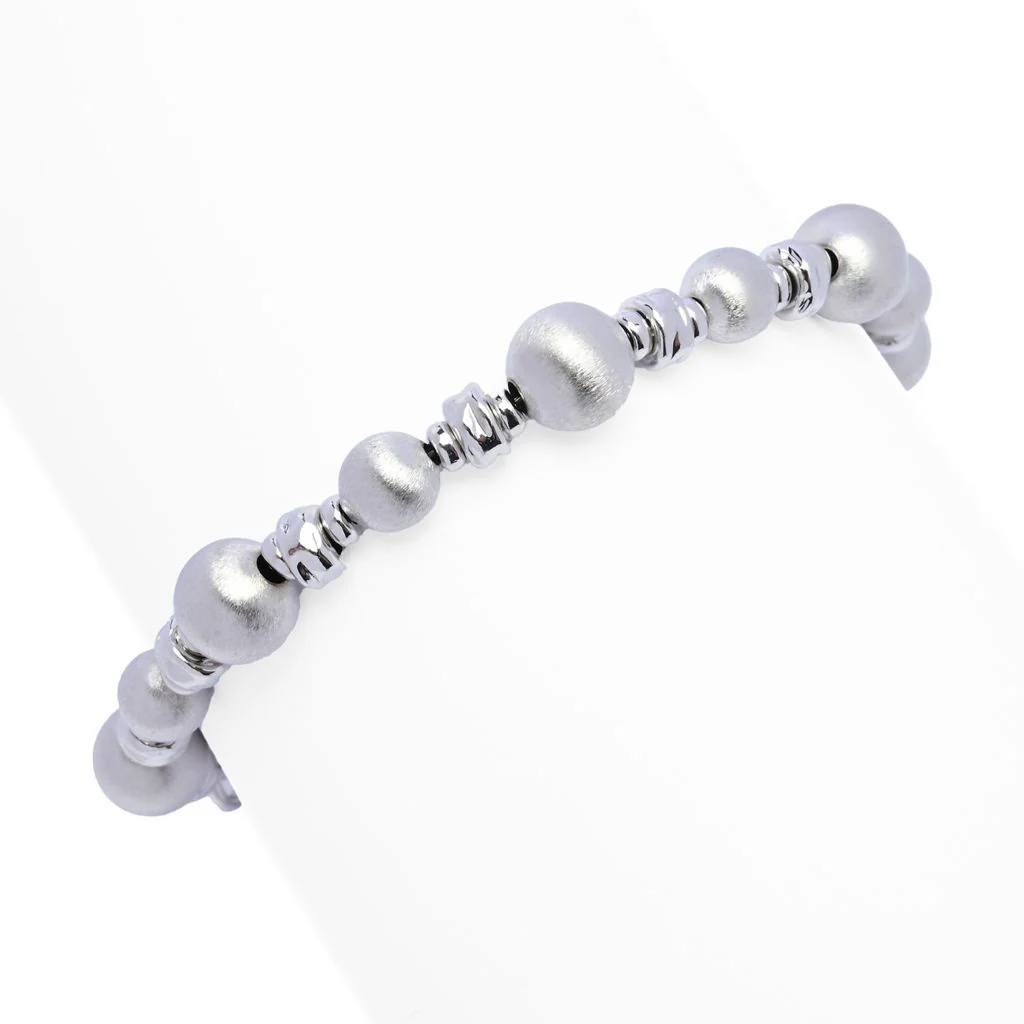 Toscana Italiana Setosa Bead & Hammered Rondelle Bracelet - Image 3