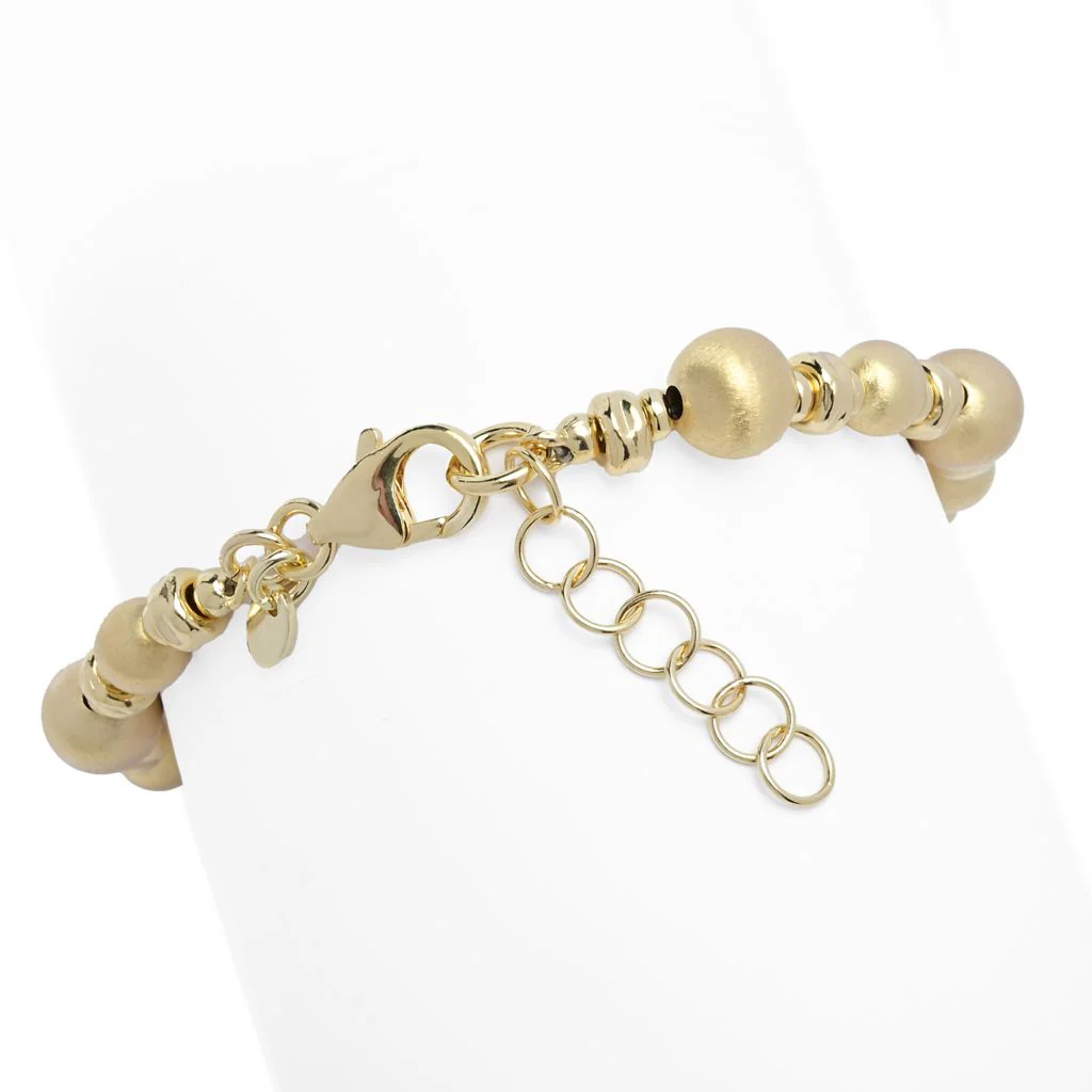 Toscana Italiana Setosa Bead & Hammered Rondelle Bracelet - Image 4