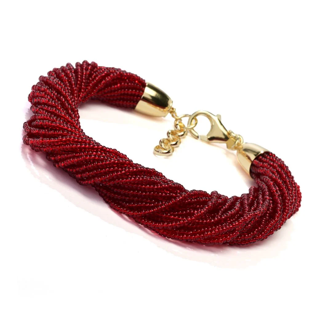 Toscana Italiana Twisted Multi Strand Murano Glass Bead Bracelet - Image 4