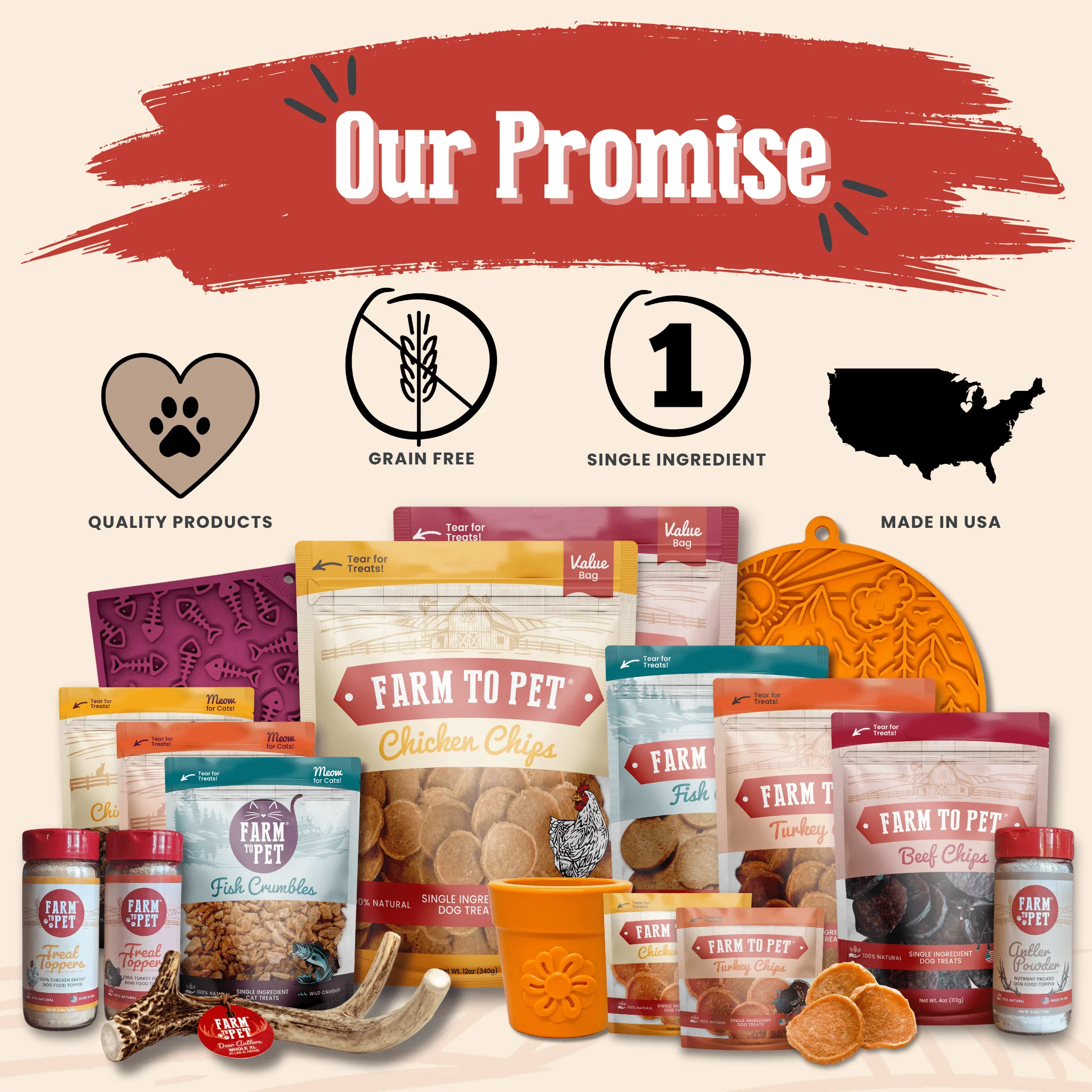 Farm To Pet Single-Ingredient Turkey & Chicken Chip Dog Treat Duo - Image 6