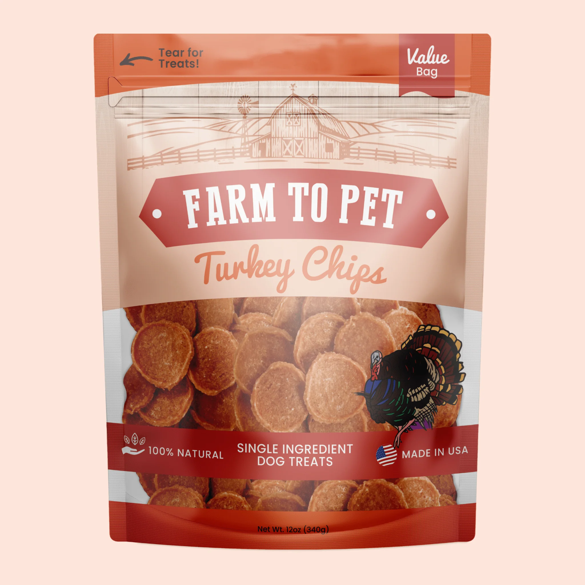 Farm To Pet All-Natural Single-Ingredient Turkey Chips Dog Treats - Image 2