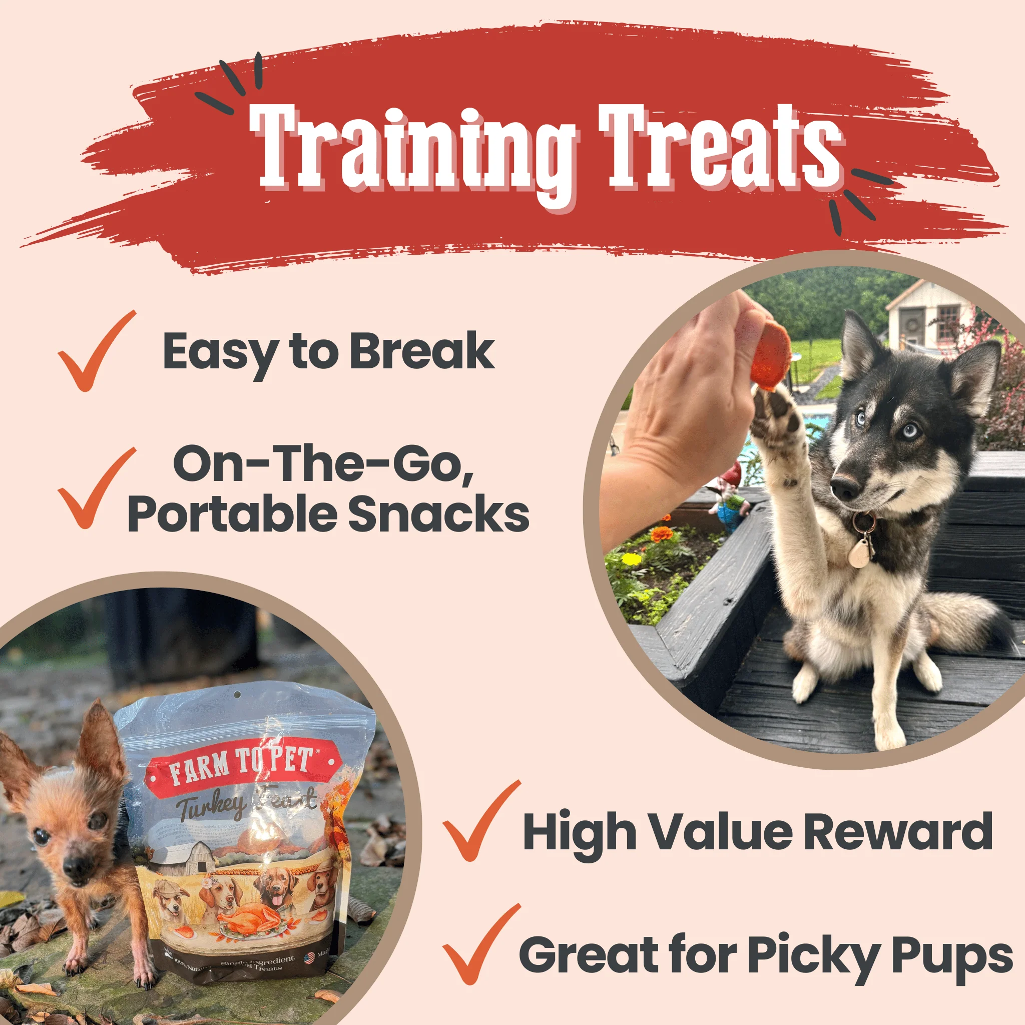 Farm To Pet 100% Natural Turkey Chip Dog Treats - Image 5