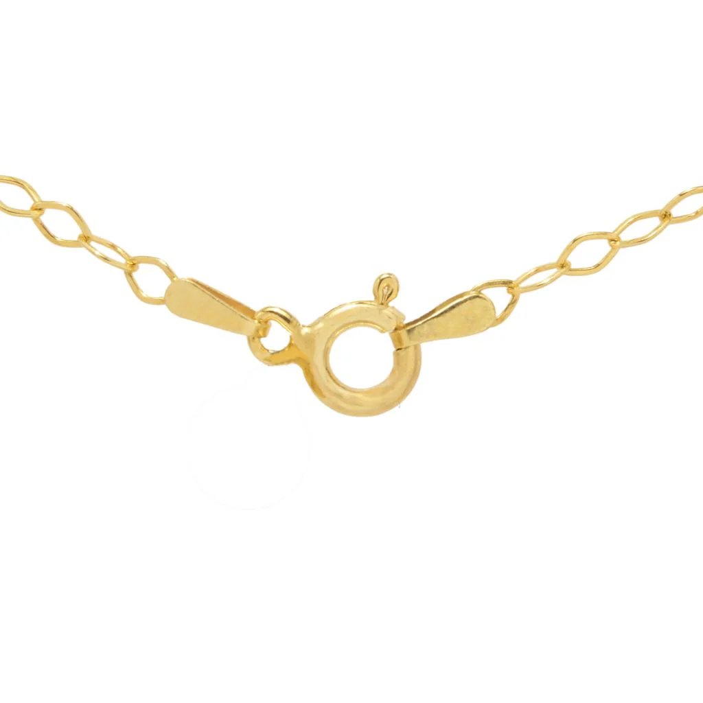 18K Gold Plated 12x8mm Black Onyx Cross Pendant with Chain - Image 2