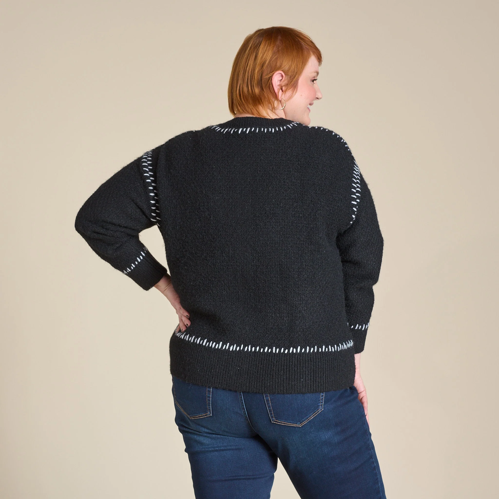 Christopher & Banks Whipstitch Button Front Cardigan - Image 8