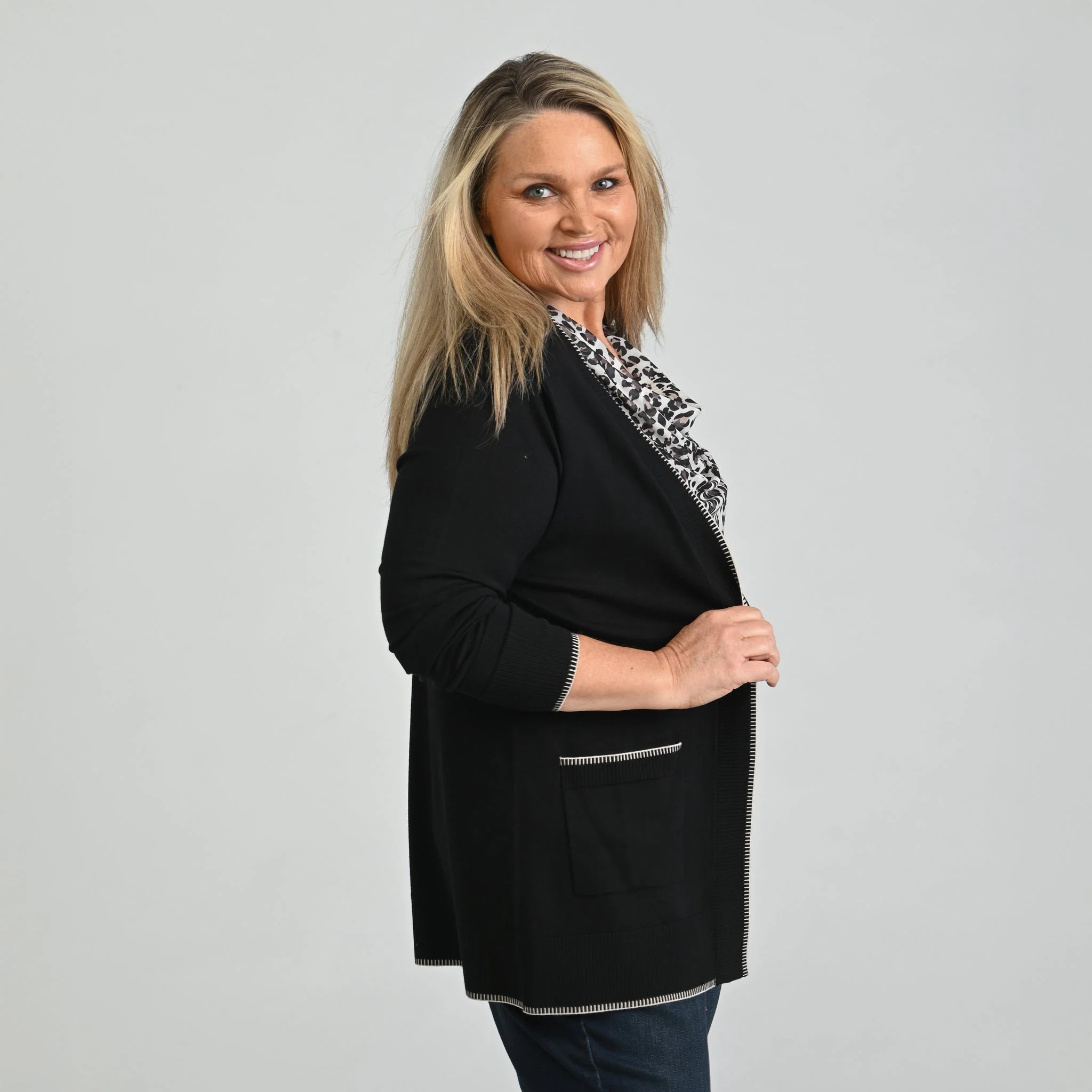 Christopher & Banks Whipstitch Detail Cardigan - Image 11