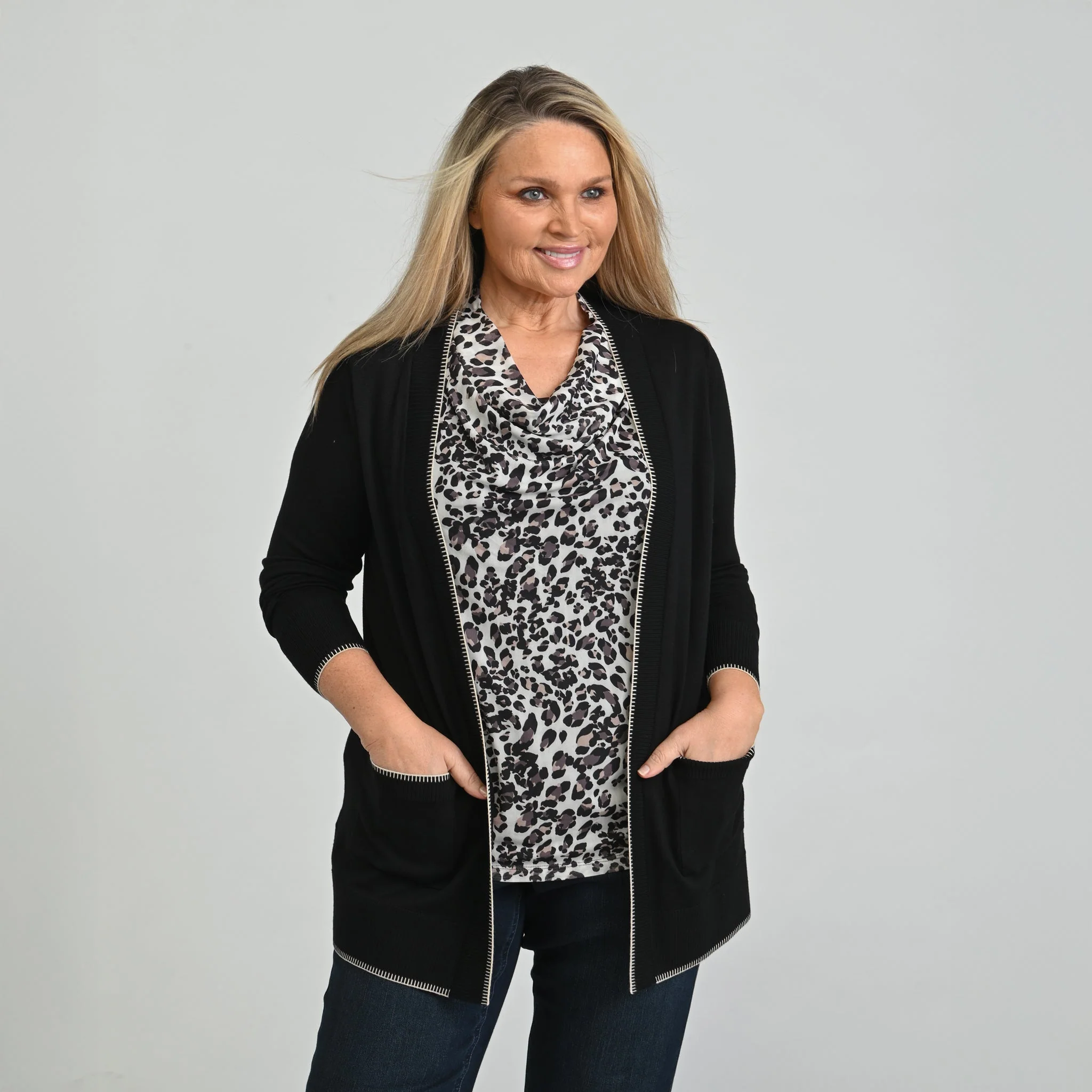Christopher & Banks Whipstitch Detail Cardigan - Image 8