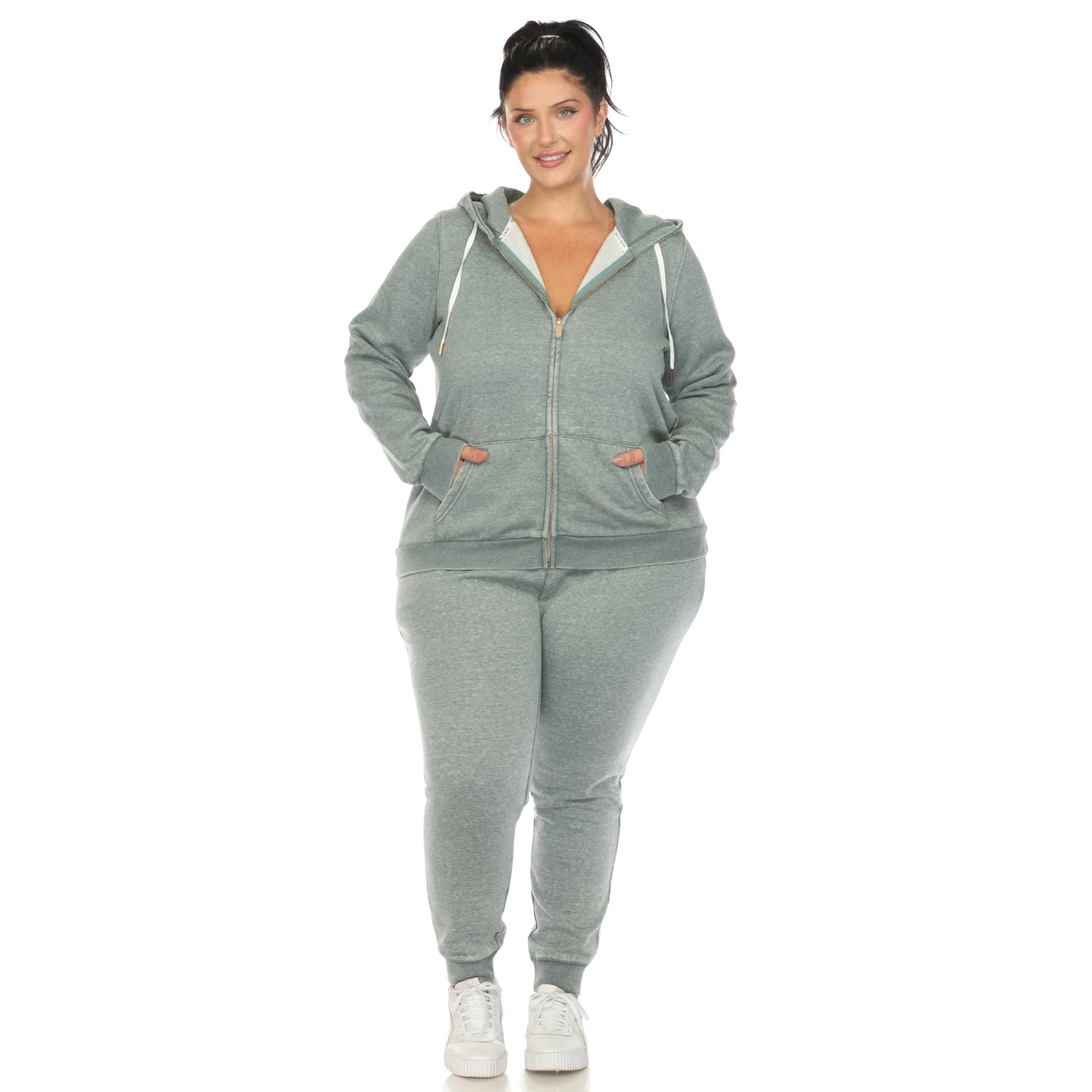 White Mark Women's 2-Piece Burnout Jogger Set - Image 5