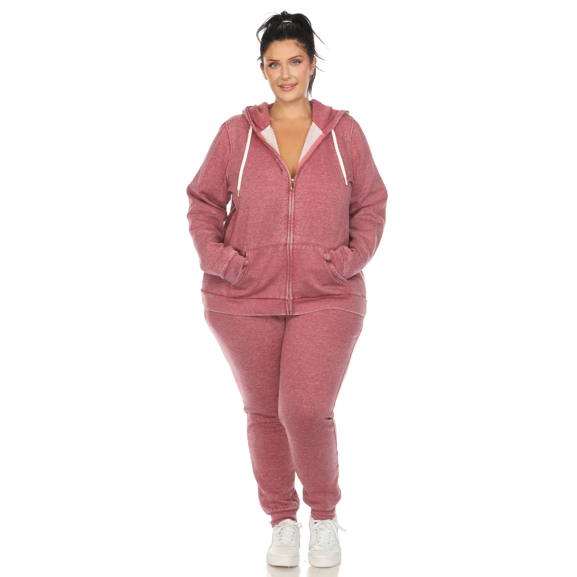 White Mark Women's 2-Piece Burnout Jogger Set - Image 6