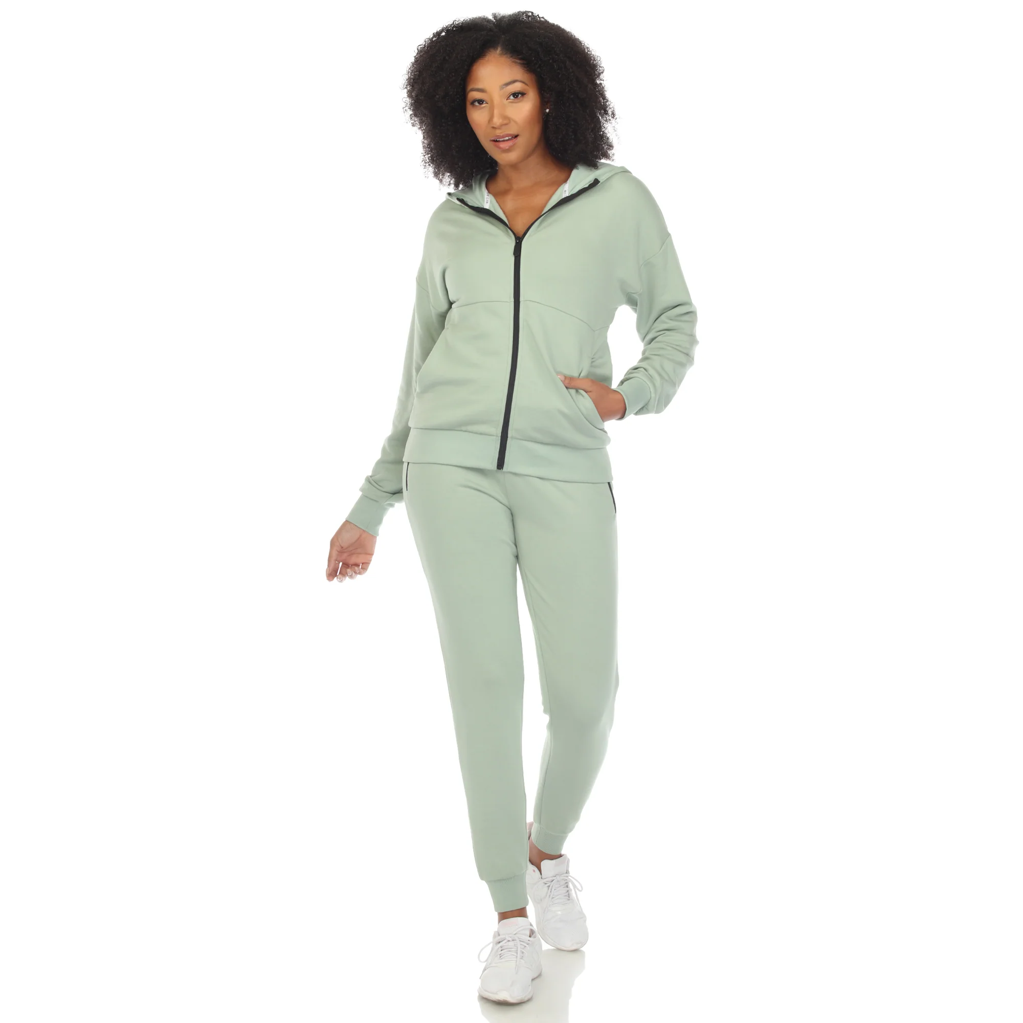 White Mark Women's 2-Piece Fleece Sweatsuit Set - Image 3