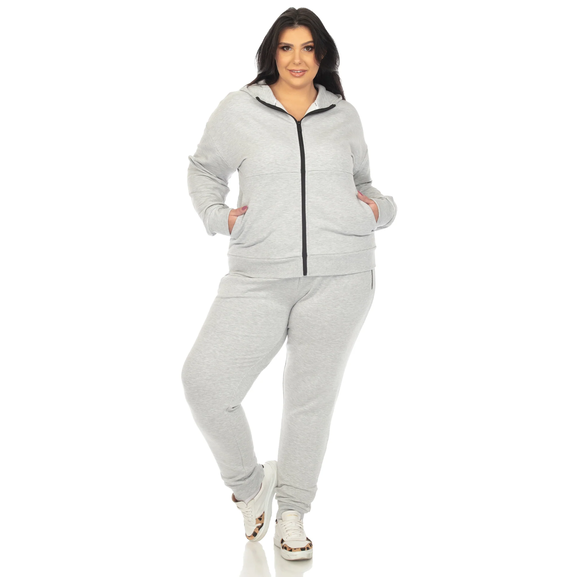 White Mark Women's 2-Piece Fleece Sweatsuit Set - Image 5