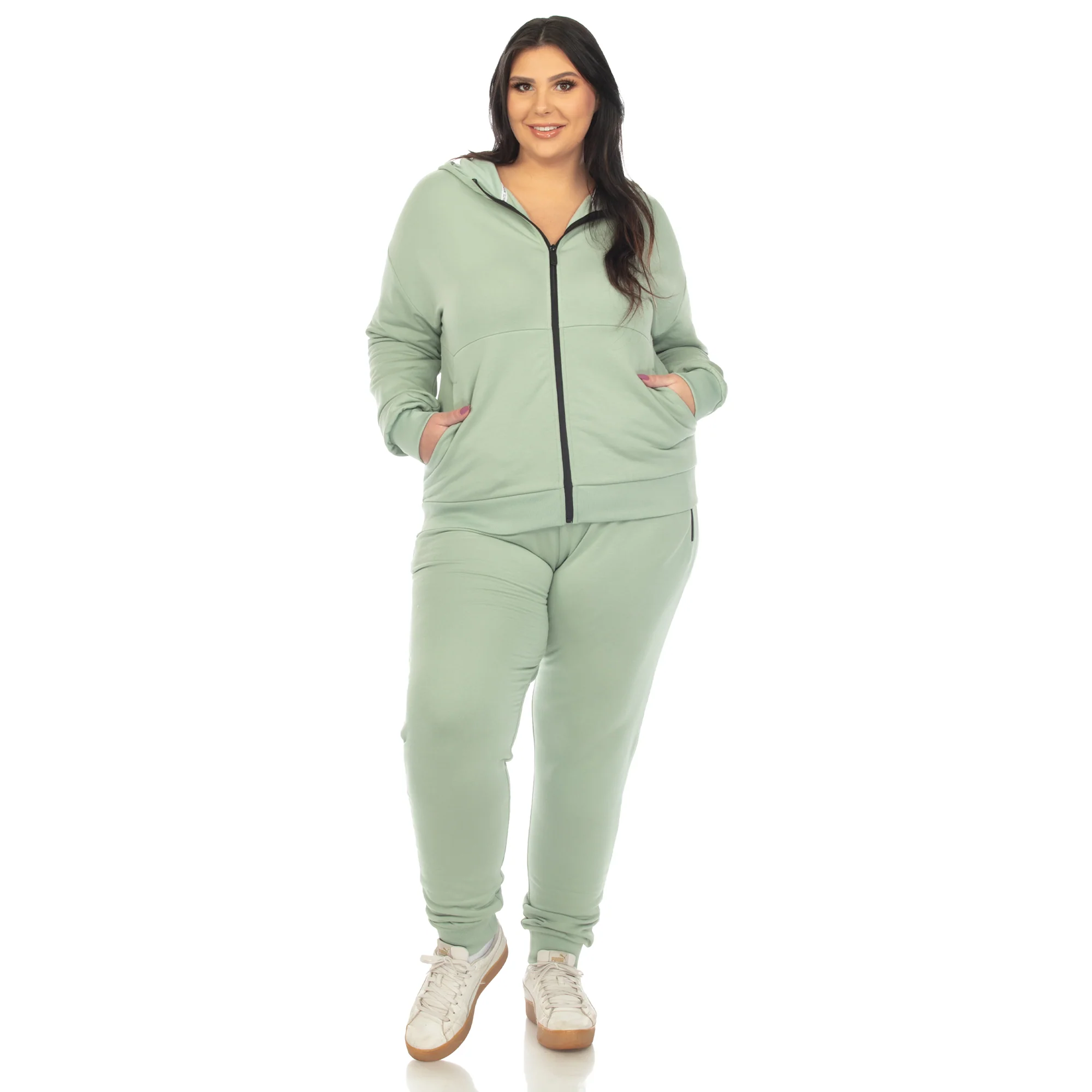 White Mark Women's 2-Piece Fleece Sweatsuit Set - Image 6