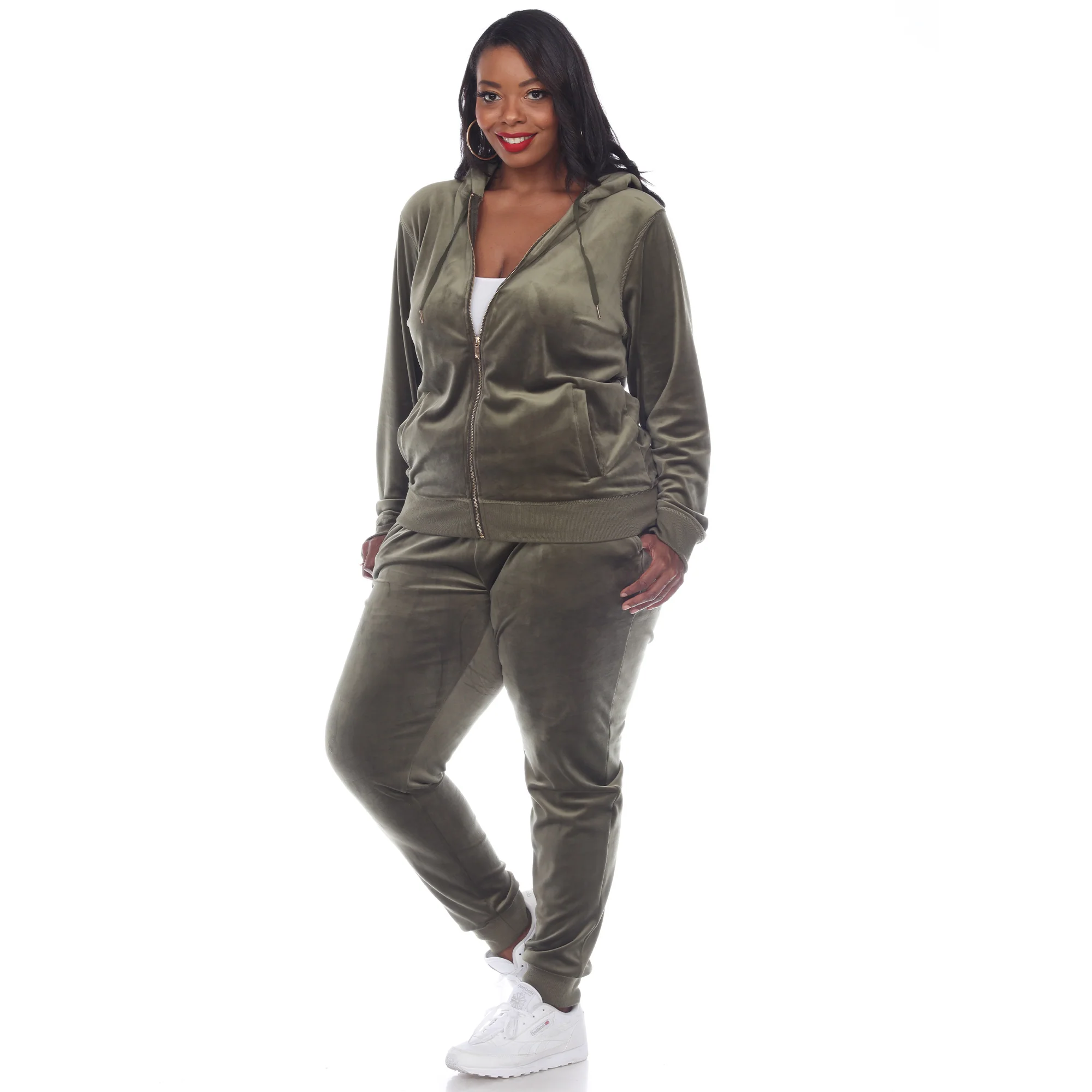White Mark Women's 2-Piece Must Have Velour Tracksuit Set - Image 10