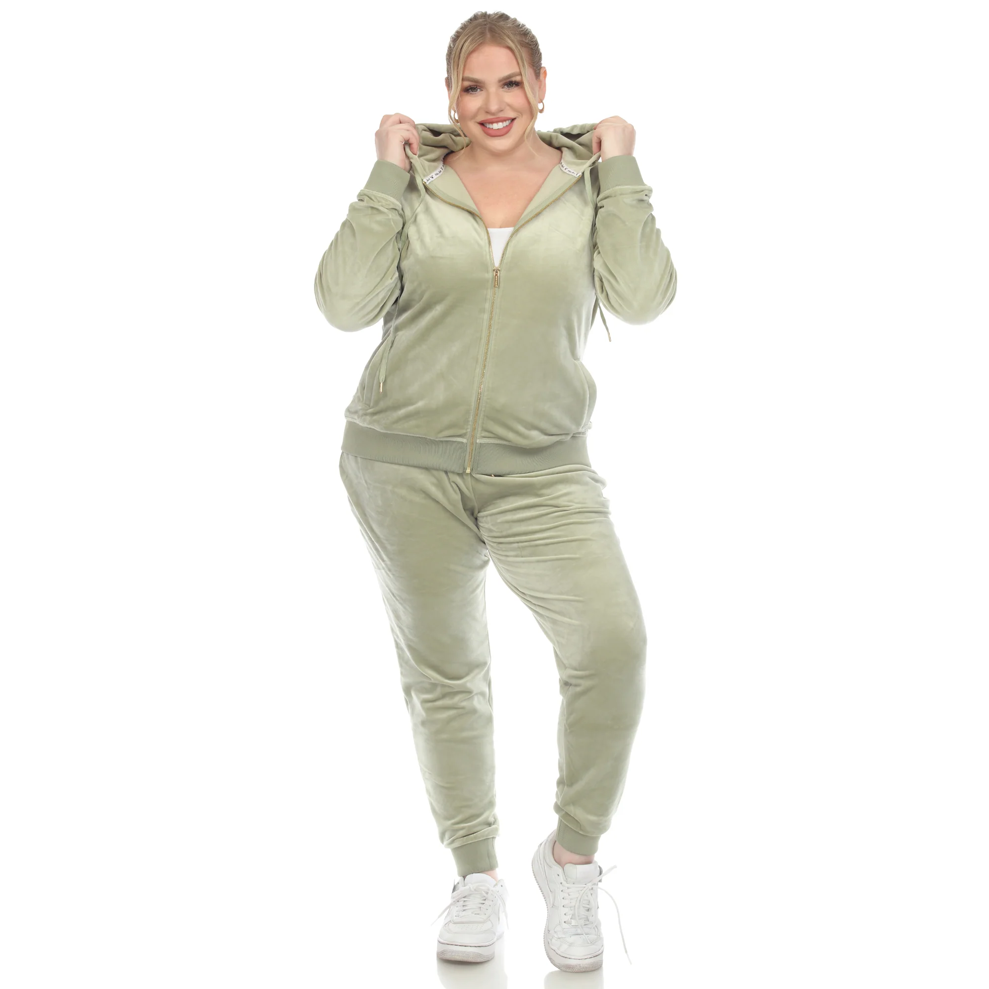 White Mark Women's 2-Piece Must Have Velour Tracksuit Set - Image 12