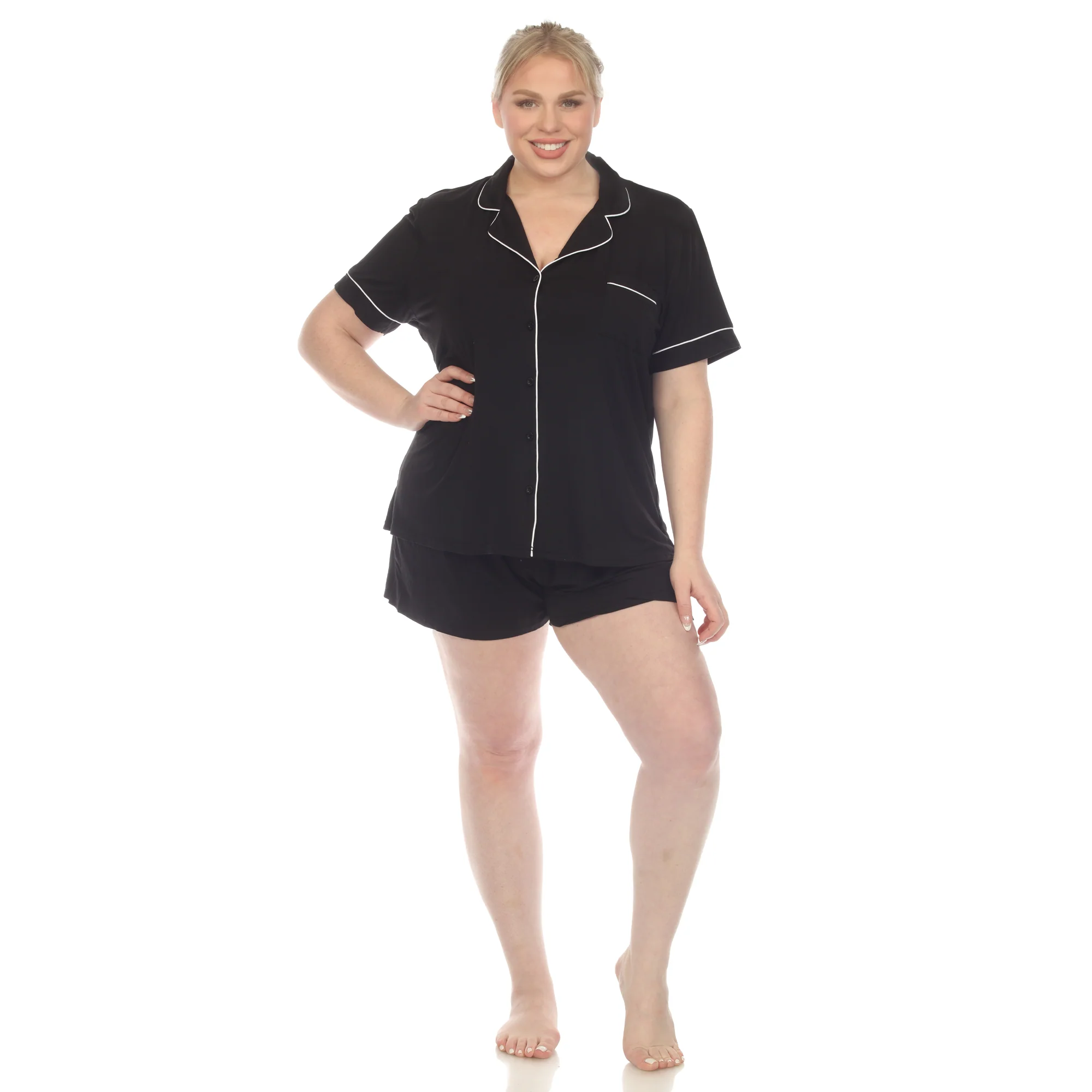 White Mark Women's 2-Piece Short Sleeve Bamboo Pajama Sheet - Image 5