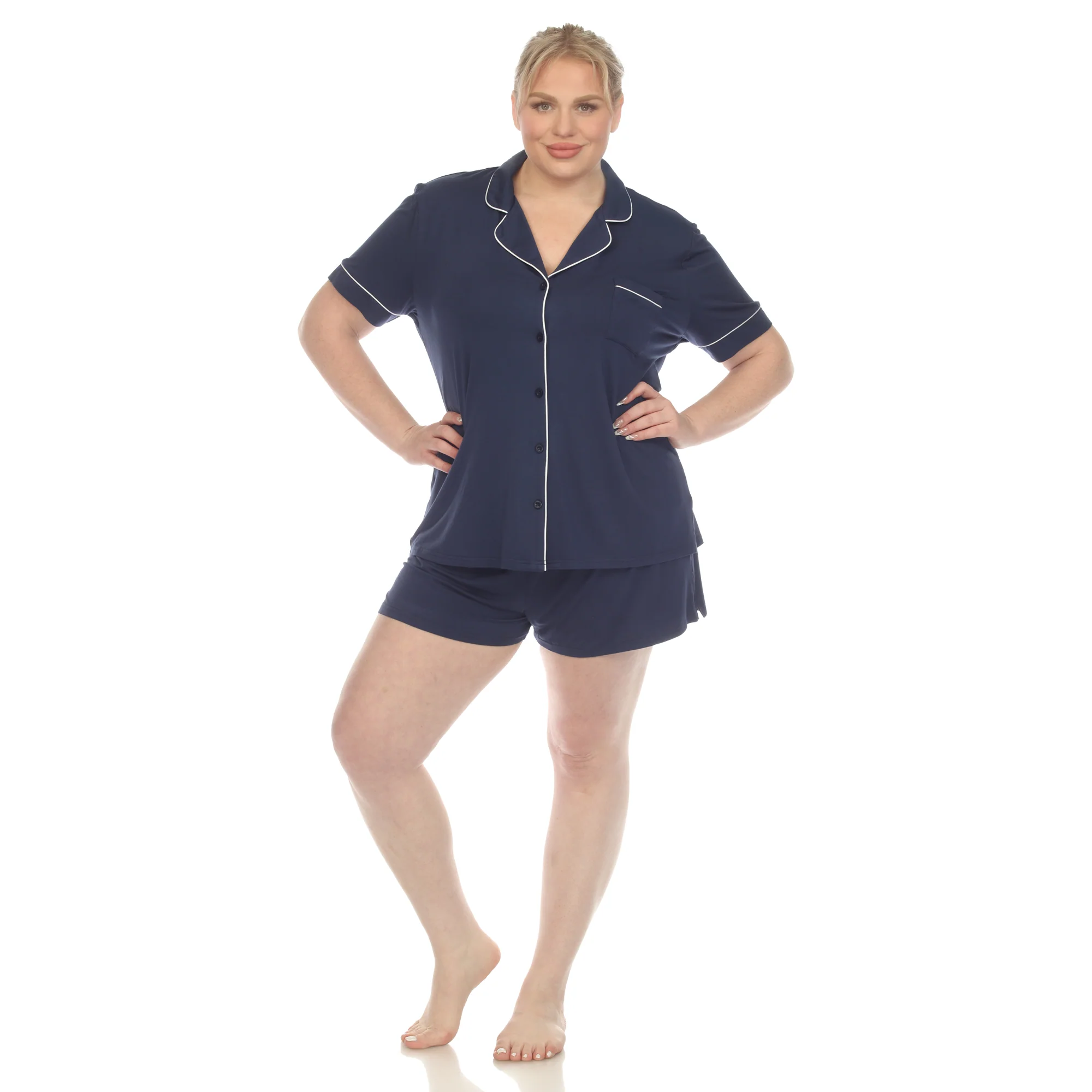White Mark Women's 2-Piece Short Sleeve Bamboo Pajama Sheet - Image 6