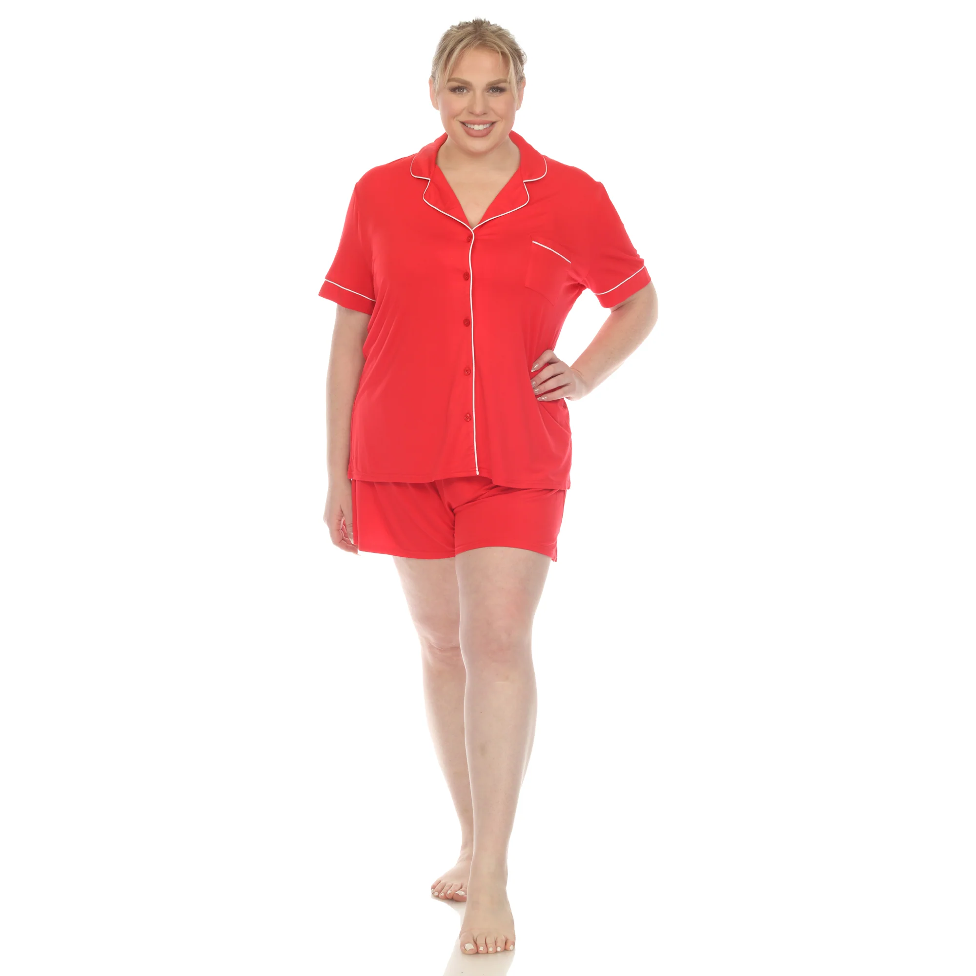 White Mark Women's 2-Piece Short Sleeve Bamboo Pajama Sheet - Image 7