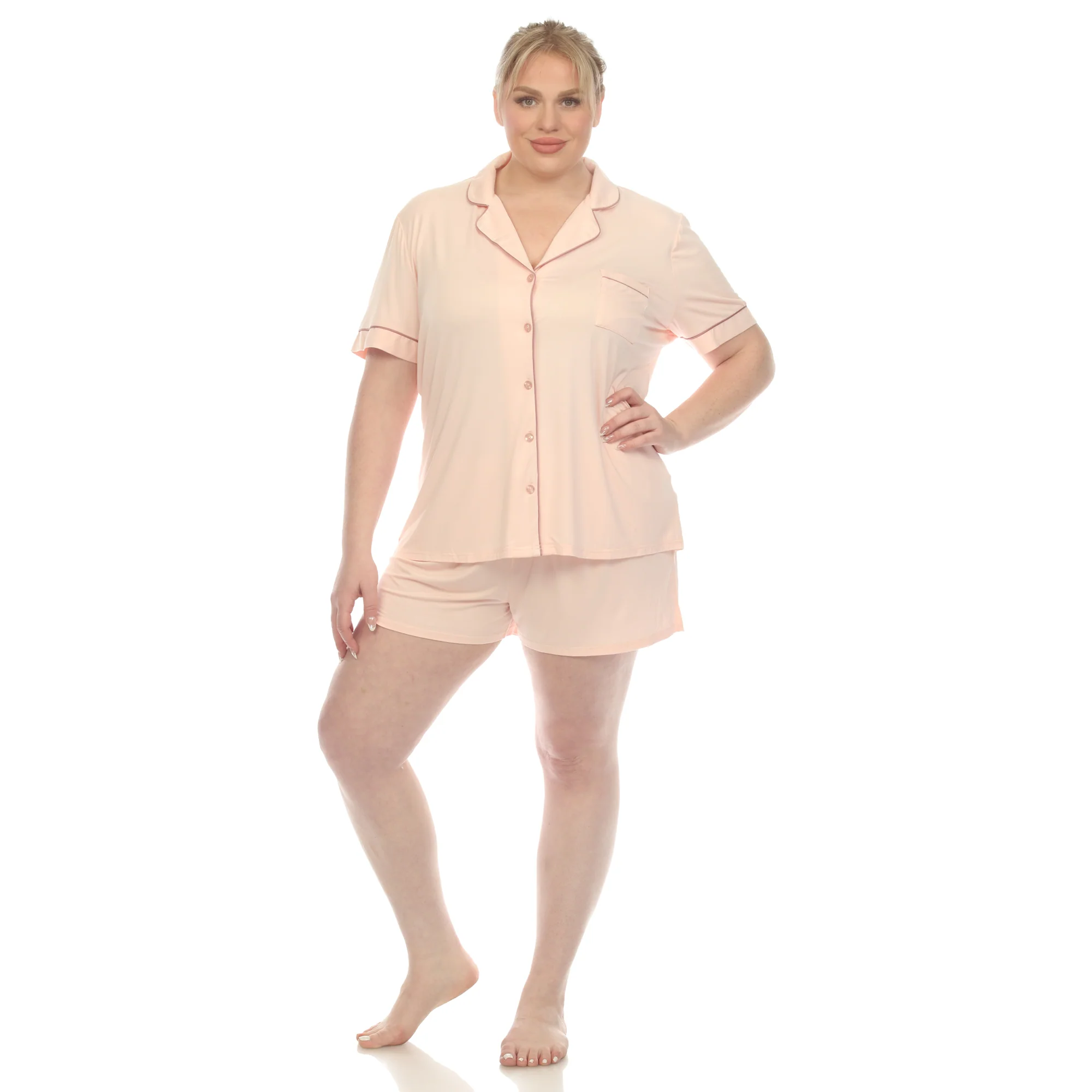 White Mark Women's 2-Piece Short Sleeve Bamboo Pajama Sheet - Image 8