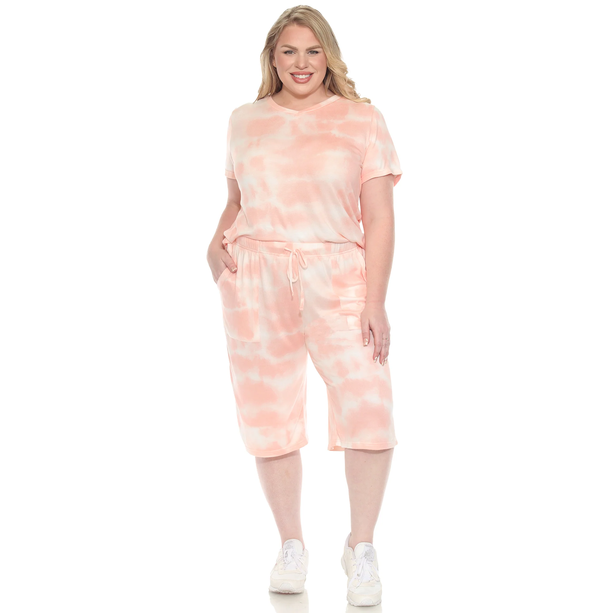White Mark Women's 2-Piece Soft Capri Pajama Lounge Set - Image 6