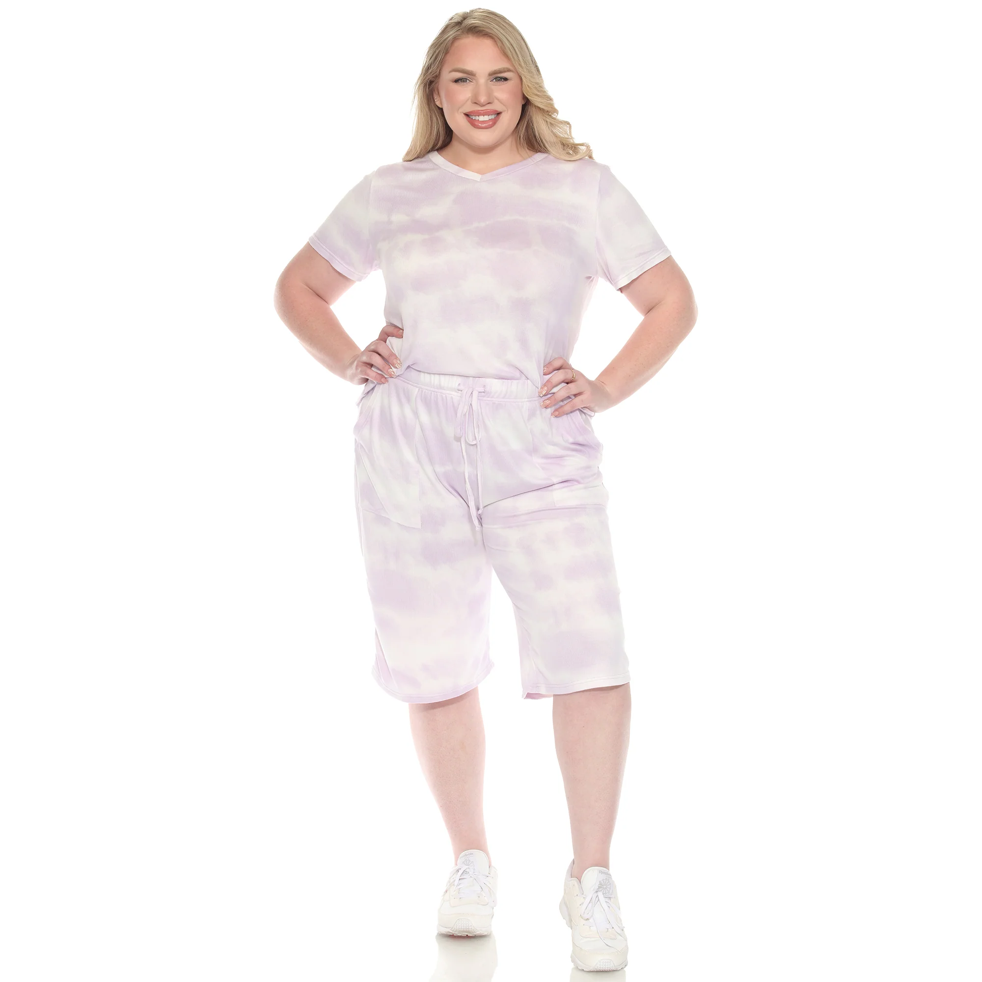 White Mark Women's 2-Piece Soft Capri Pajama Lounge Set - Image 8