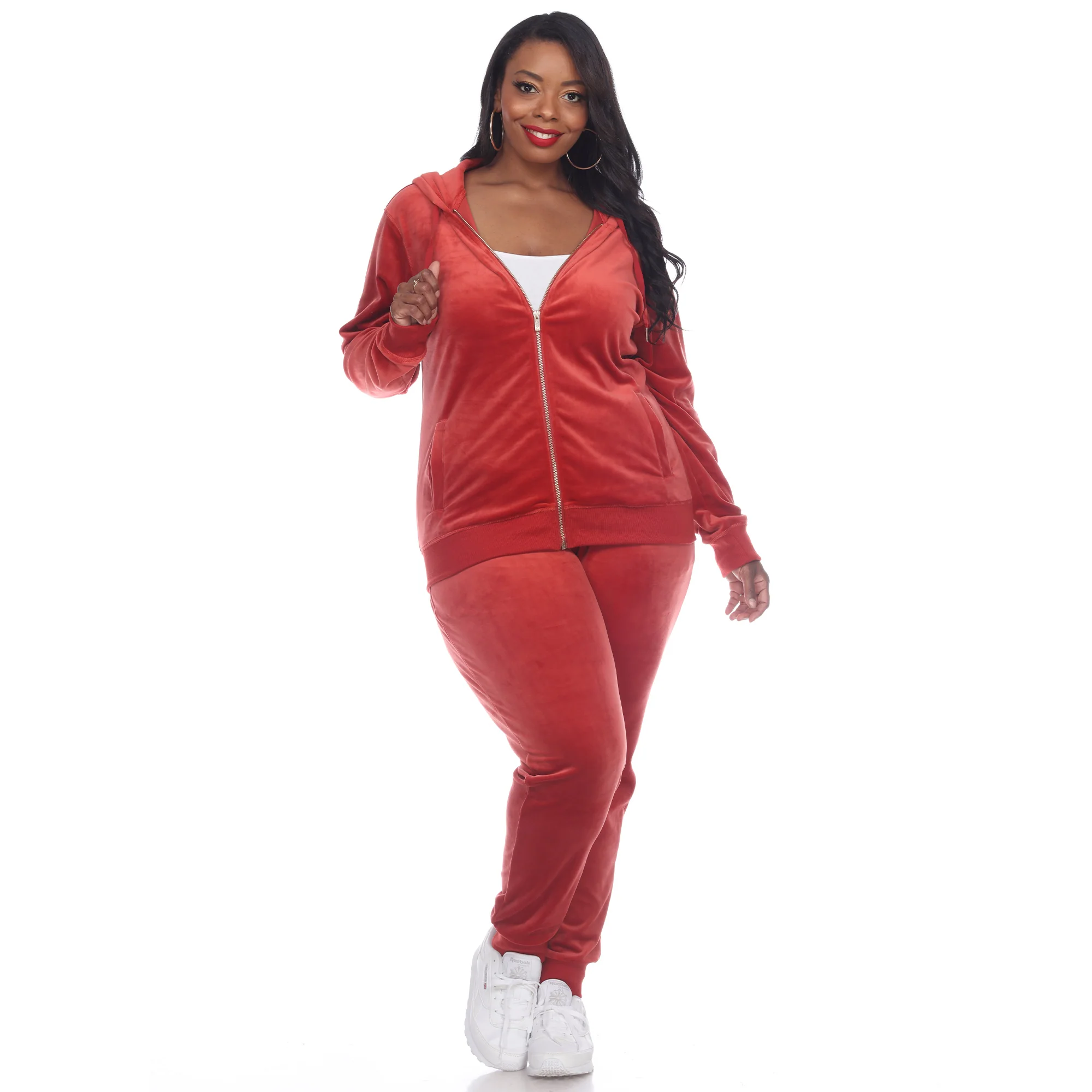 White Mark Women's 2-Piece Velour Fashion Tracksuit Set - Image 10