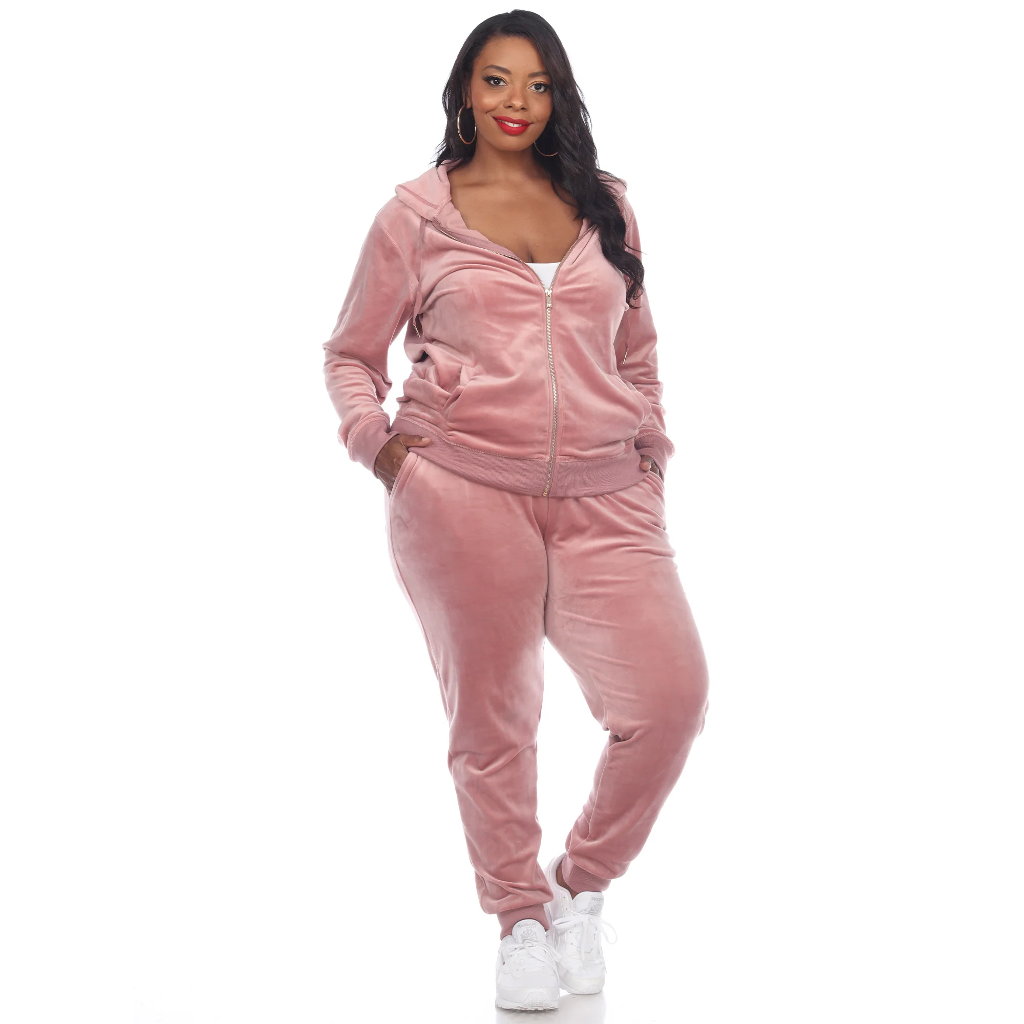 White Mark Women's 2-Piece Velour Fashion Tracksuit Set - Image 12