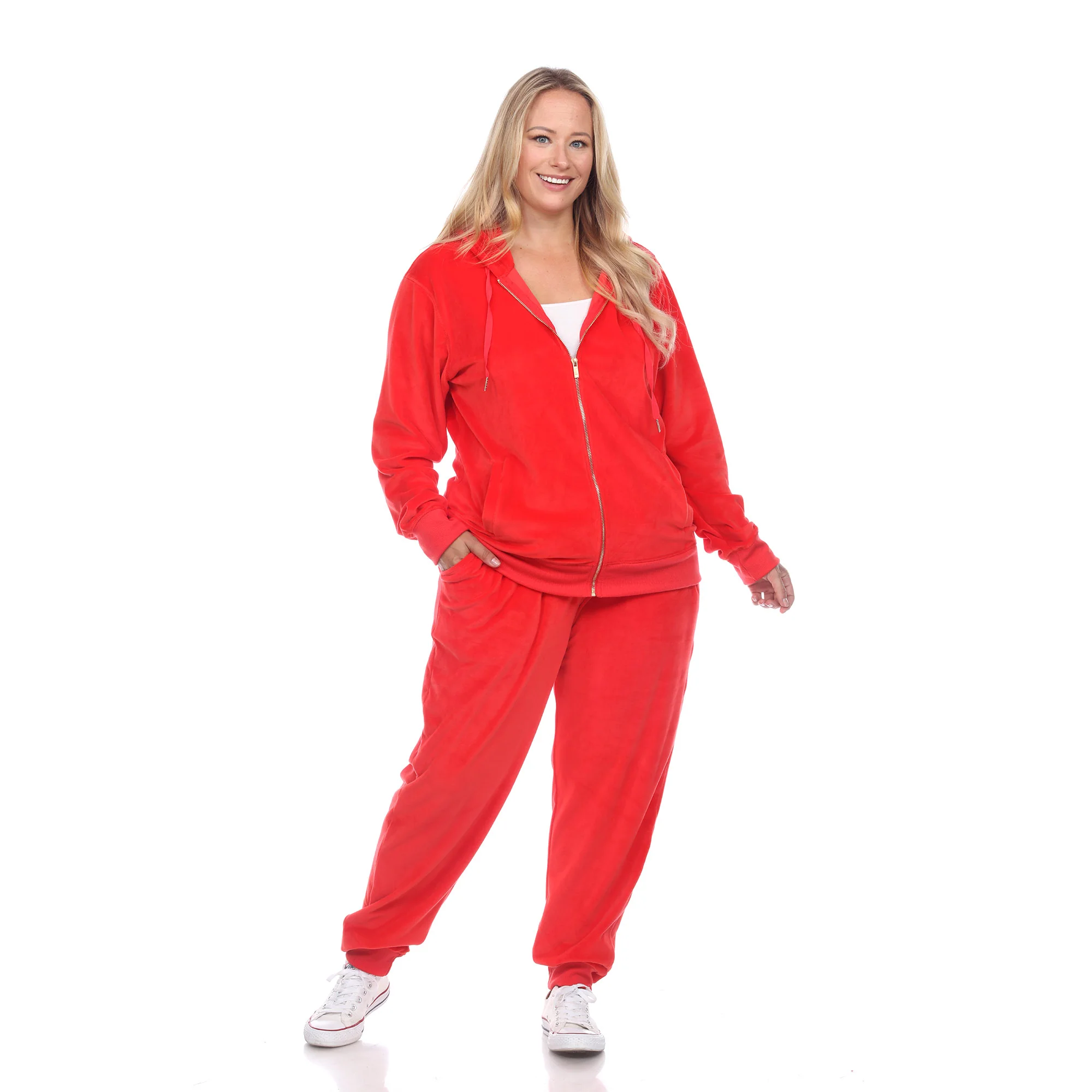 White Mark Women's 2-Piece Velour Fashion Tracksuit Set - Image 14