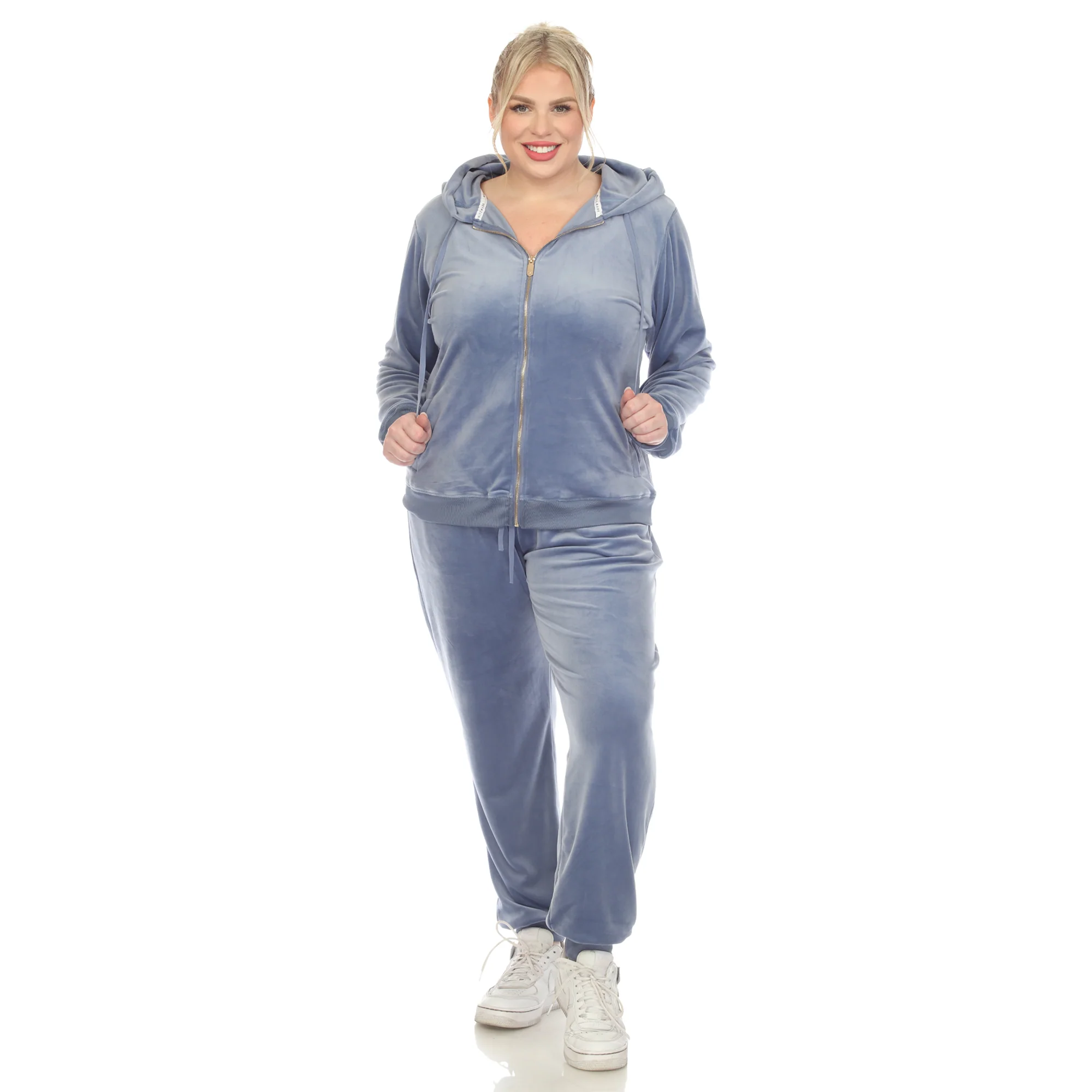 White Mark Women's 2-Piece Velour Fashion Tracksuit Set - Image 16