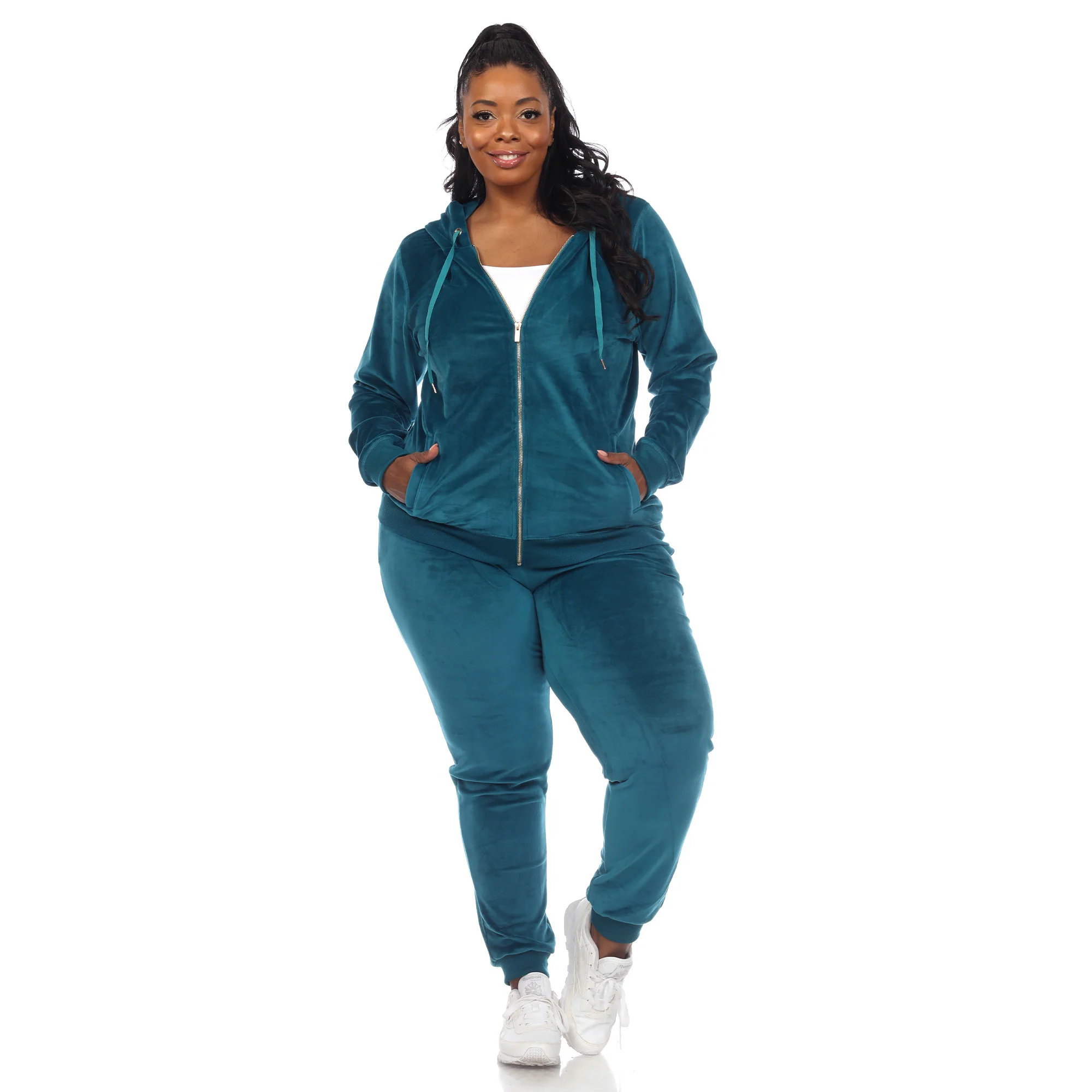 White Mark Women's 2-Piece Velour Fashion Tracksuit Set - Image 22
