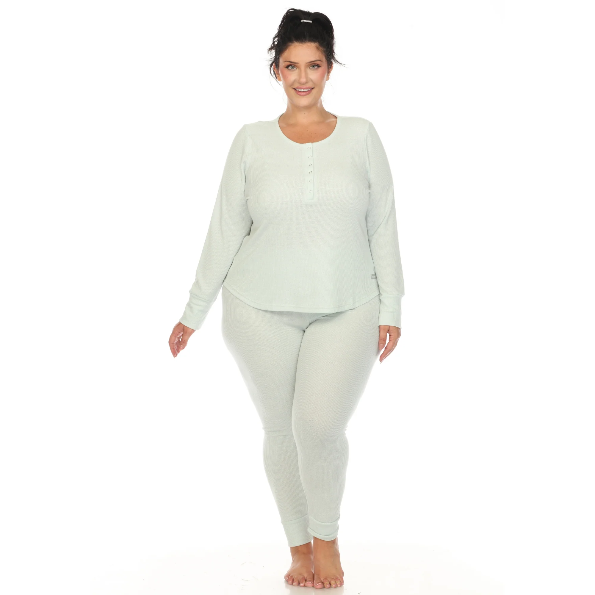 White Mark Women's 2-Piece Waffle Pajama Set - Image 9