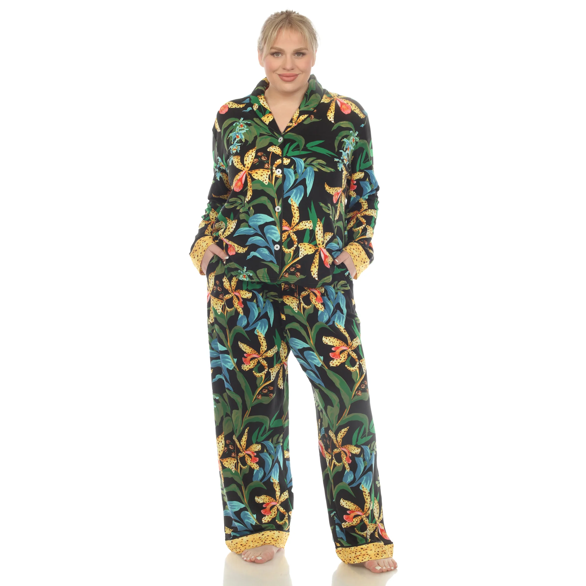 White Mark Women's 2-Piece Wildflower Print Pajama Set - Image 5