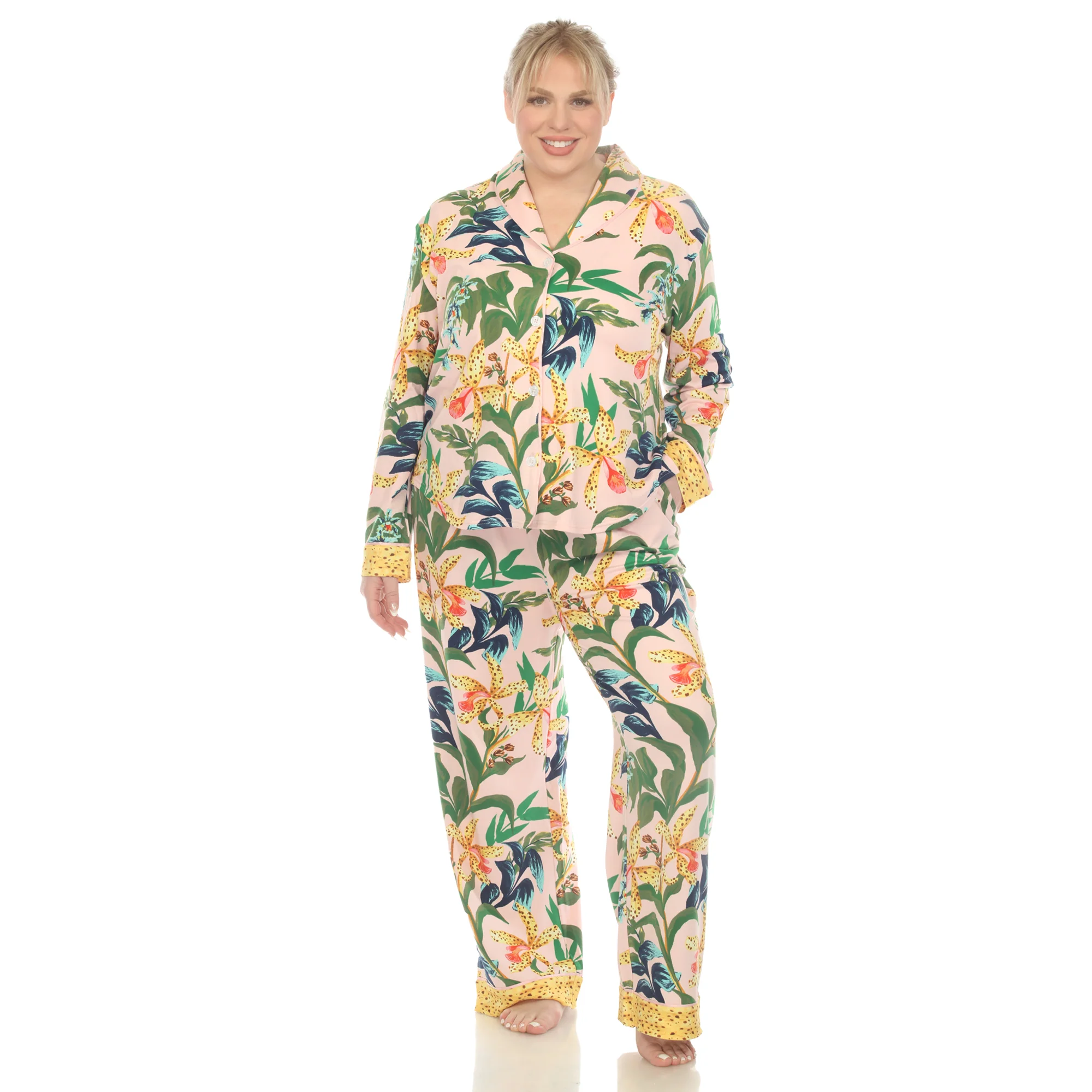 White Mark Women's 2-Piece Wildflower Print Pajama Set - Image 7